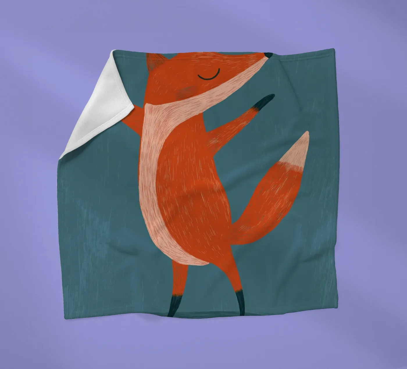 Dancing fox Fleecedecke von Pictura