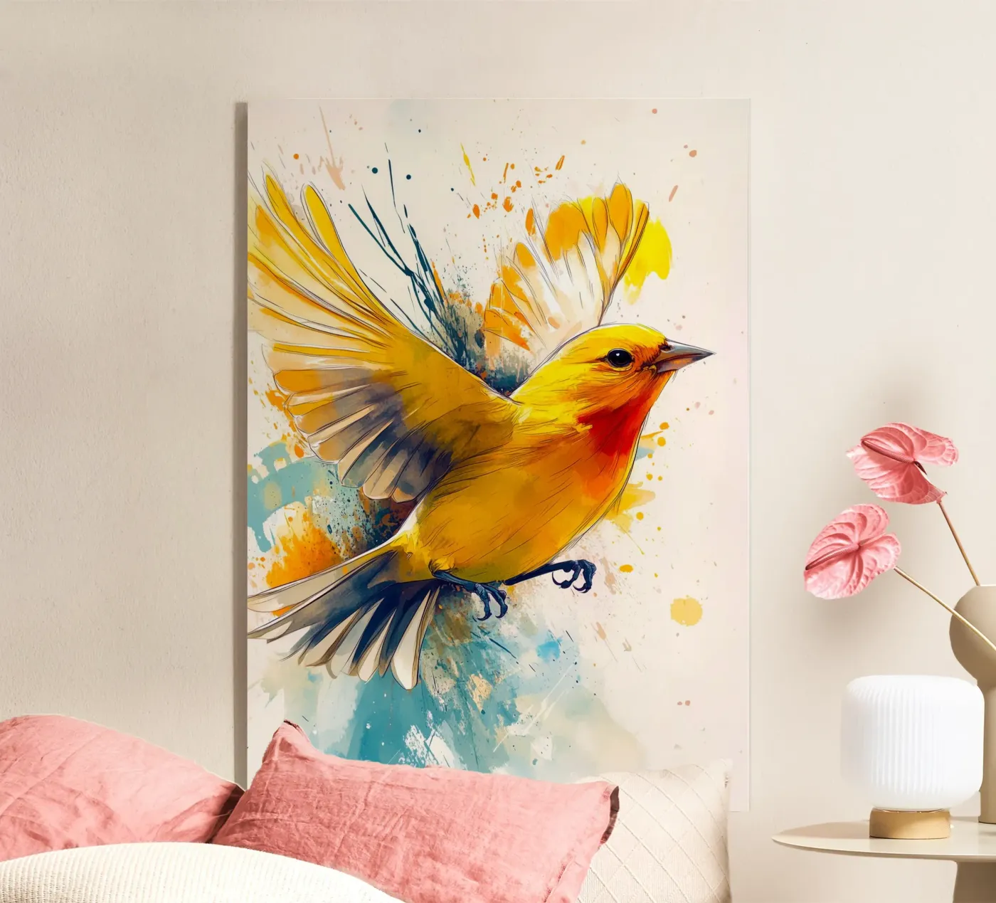 Uccello canarino plexiglass da Justyna Jaszke JBJart