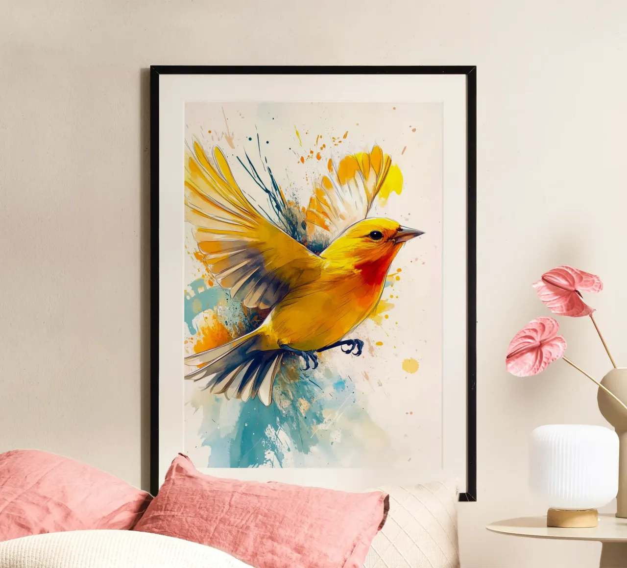 Uccello canarino poster da Justyna Jaszke JBJart
