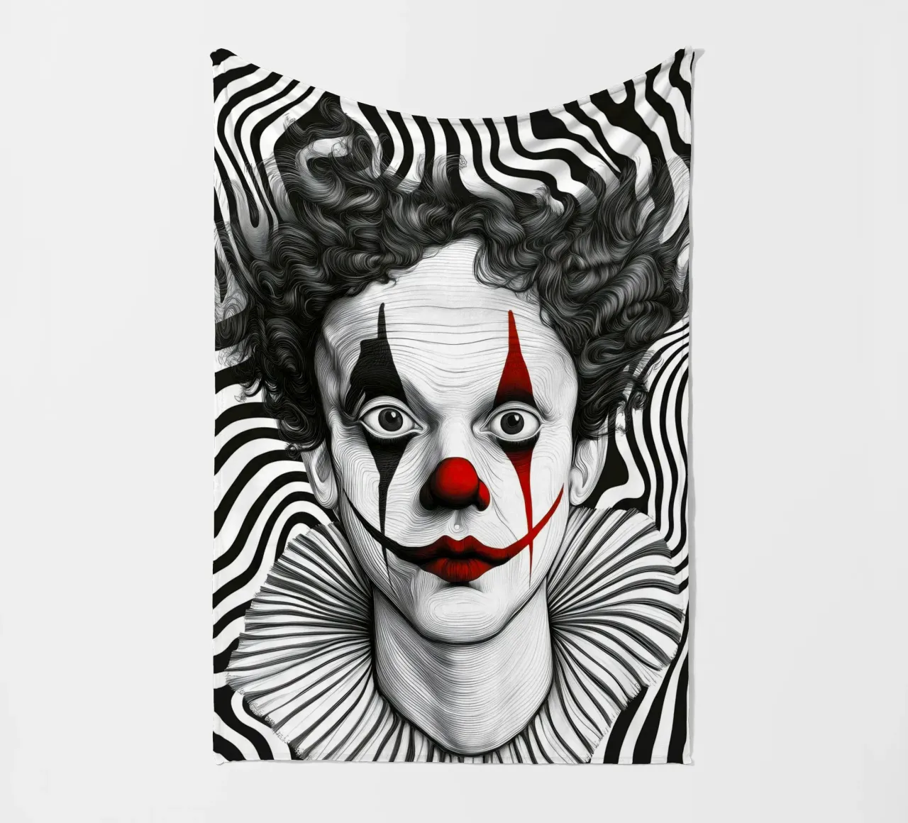 Clown del circo coperta in pile da Justyna Jaszke JBJart