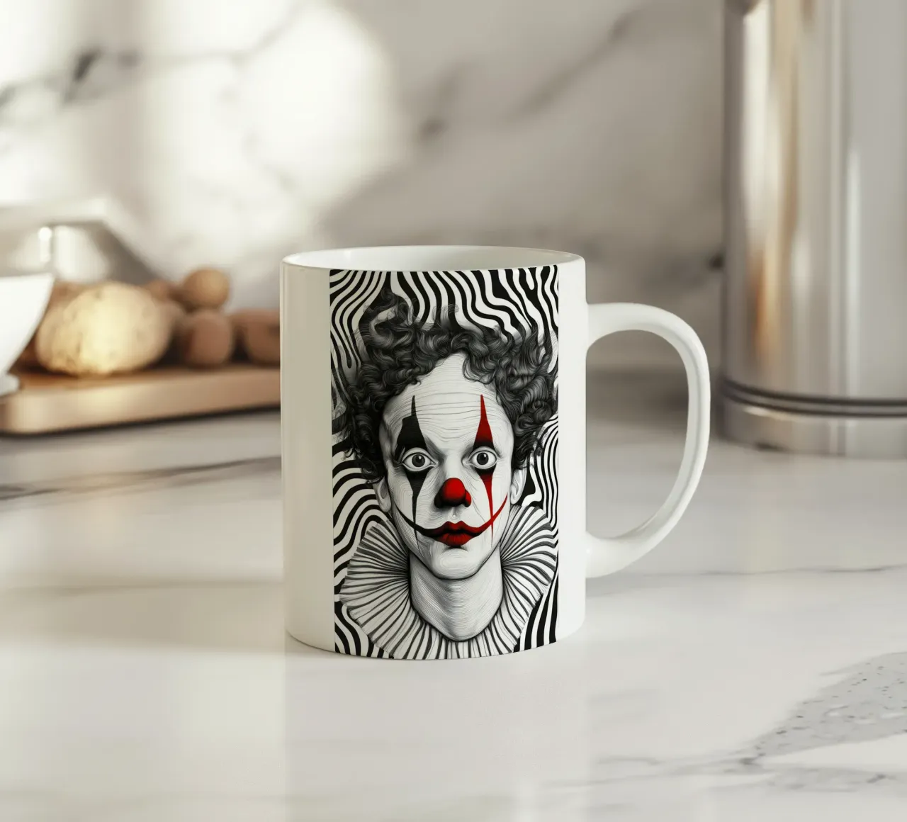 Clown del circo tazza in ceramica da Justyna Jaszke JBJart