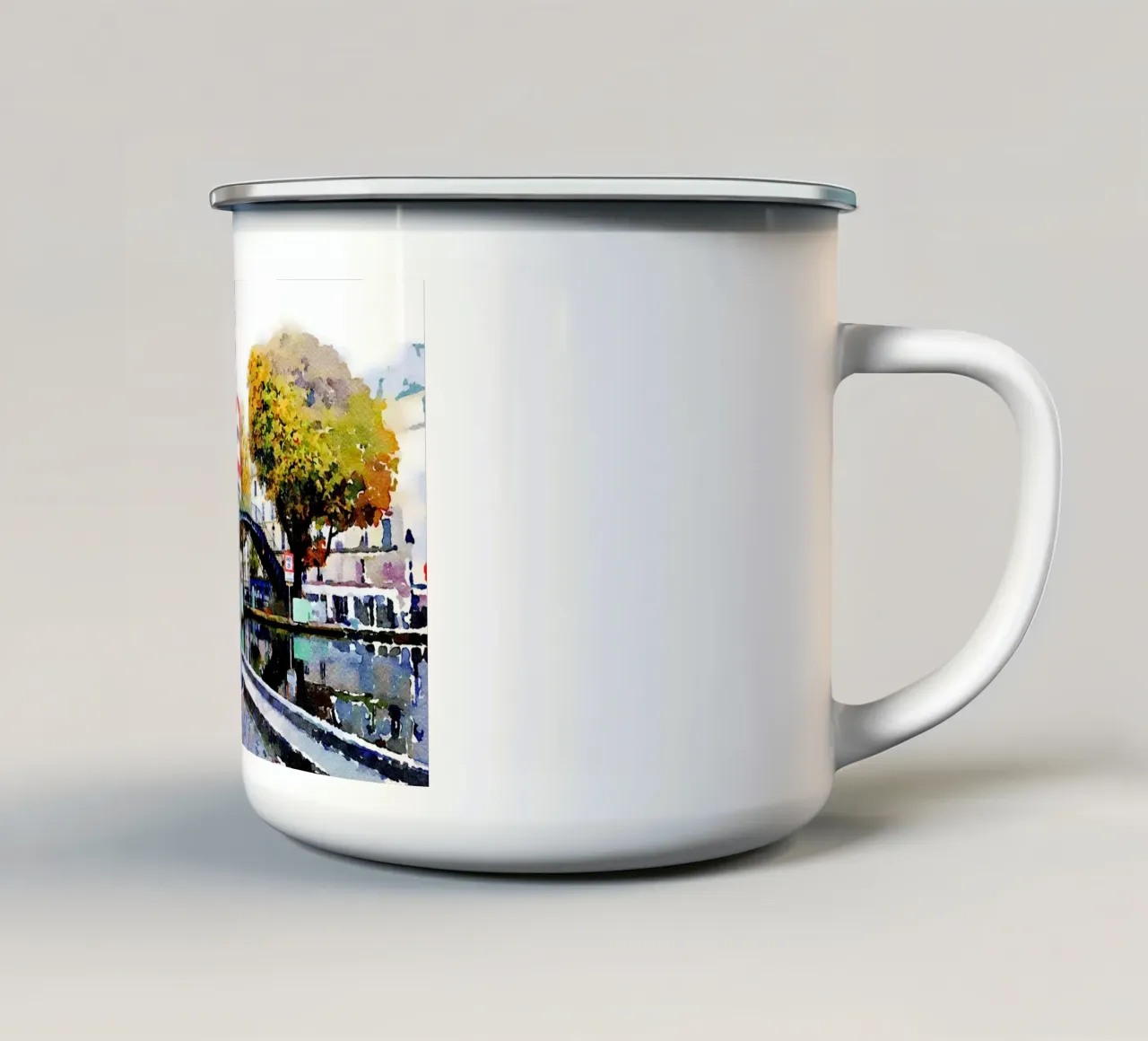 A Parigi tazza in smalto da Massimo Frascogna