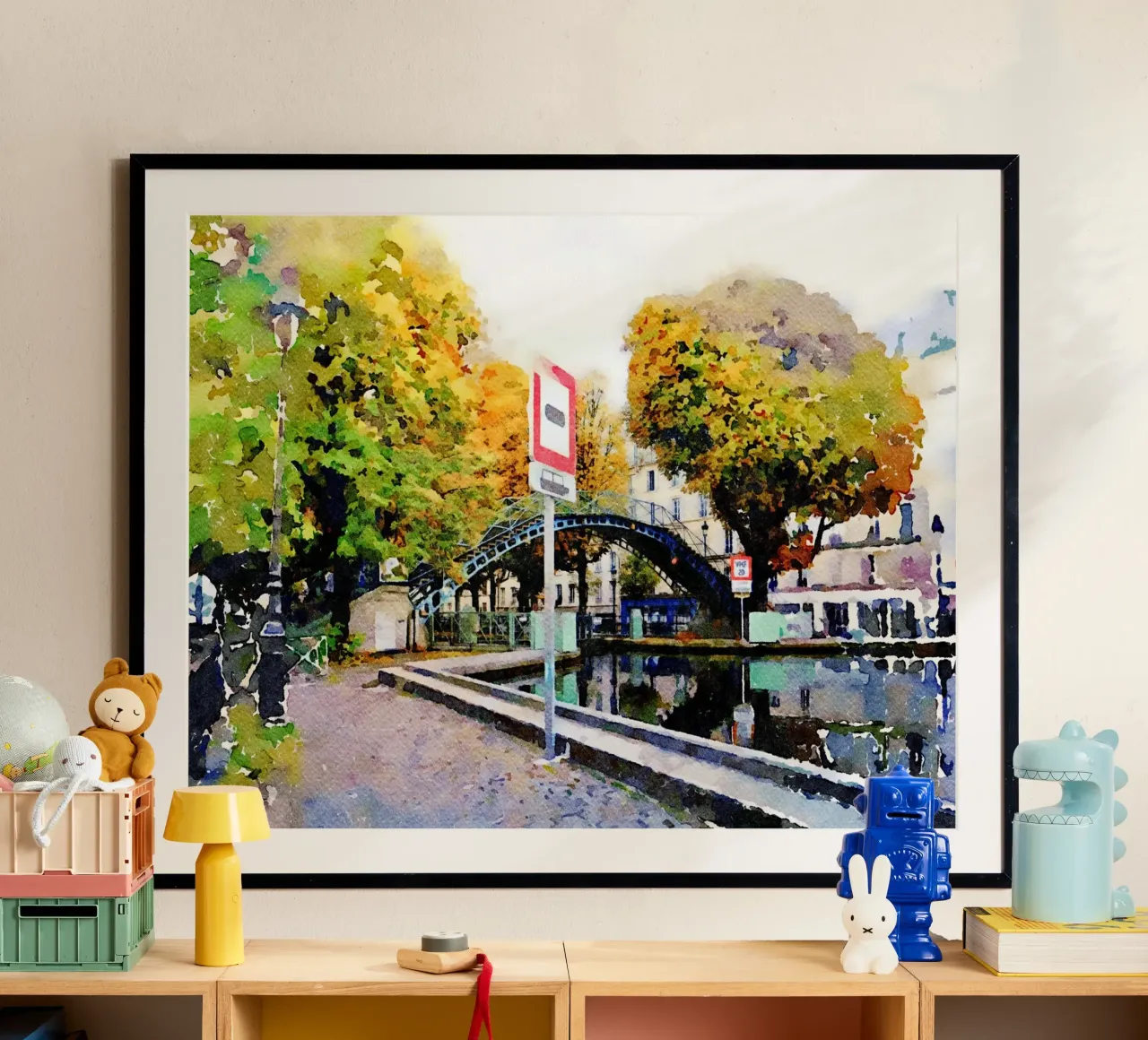 A Parigi poster con telaio in plastica da Massimo Frascogna
