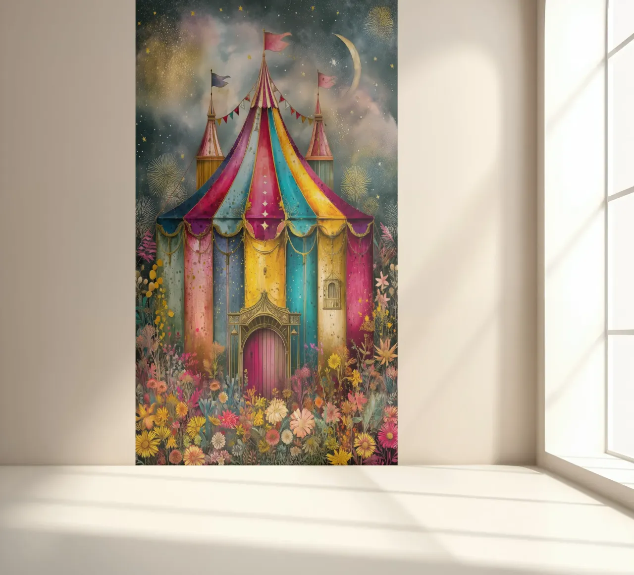 Circus fotobehang van Justyna Jaszke JBJart