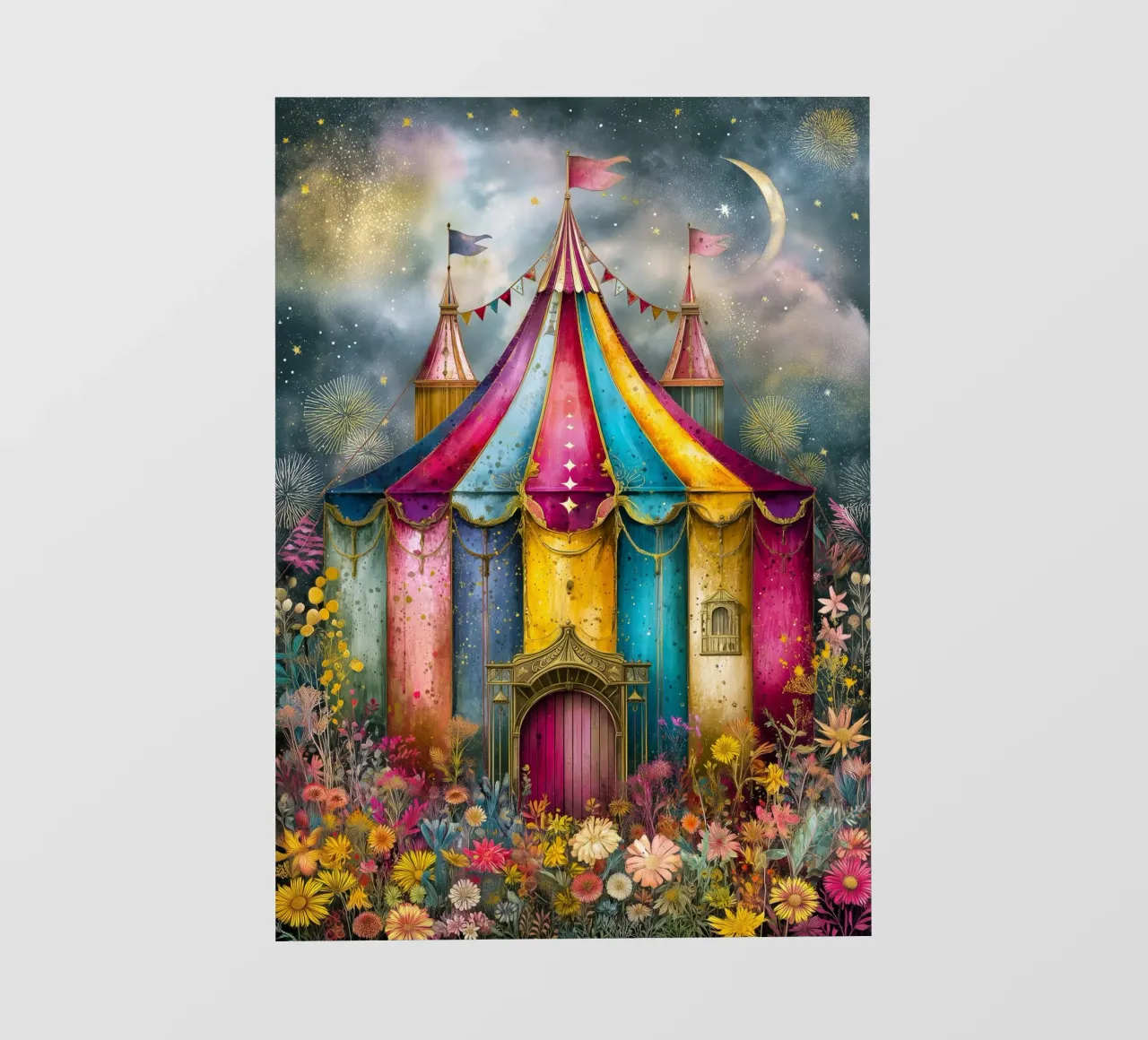 Circus fotobehang van Justyna Jaszke JBJart