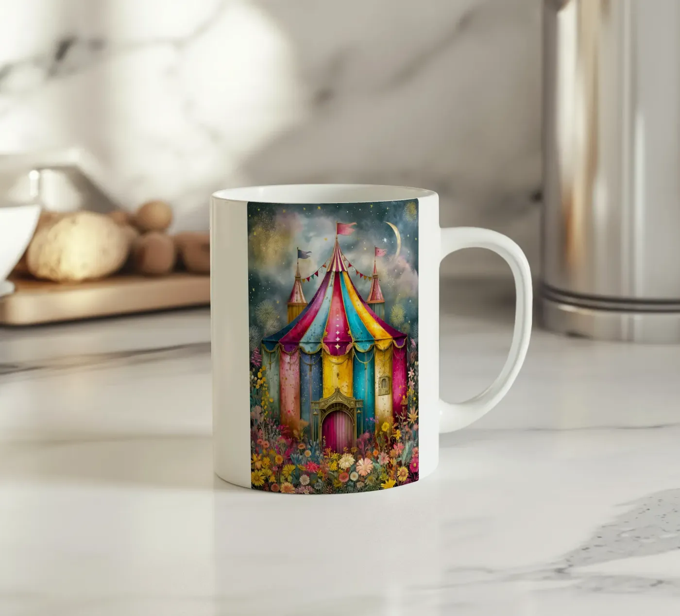 Circus ceramic mug by Justyna Jaszke JBJart