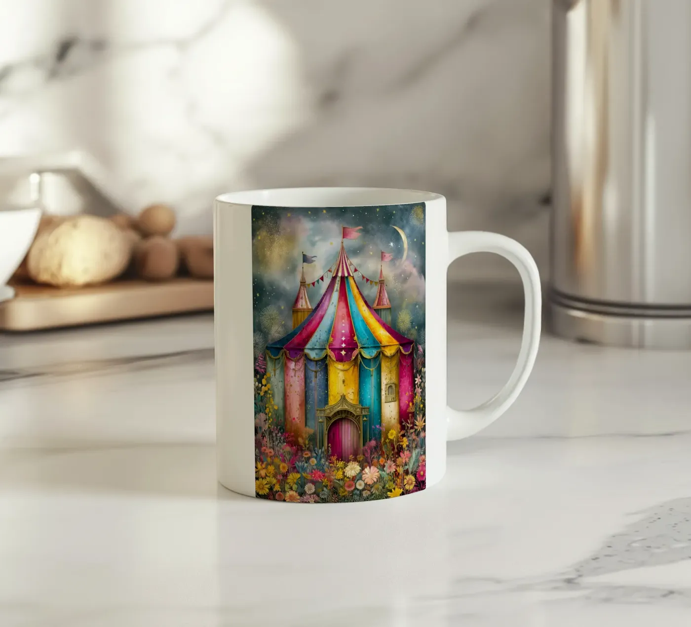 Circus Keramik Tasse von Justyna Jaszke JBJart
