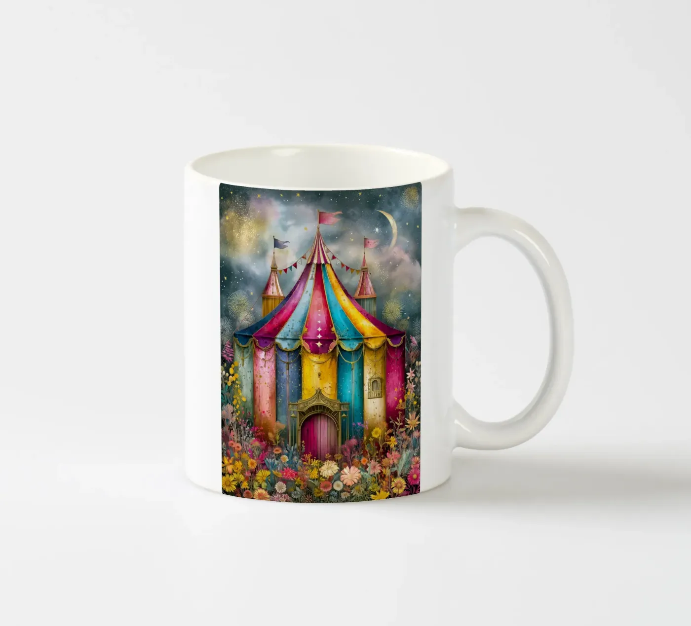 Circus Keramik Tasse von Justyna Jaszke JBJart