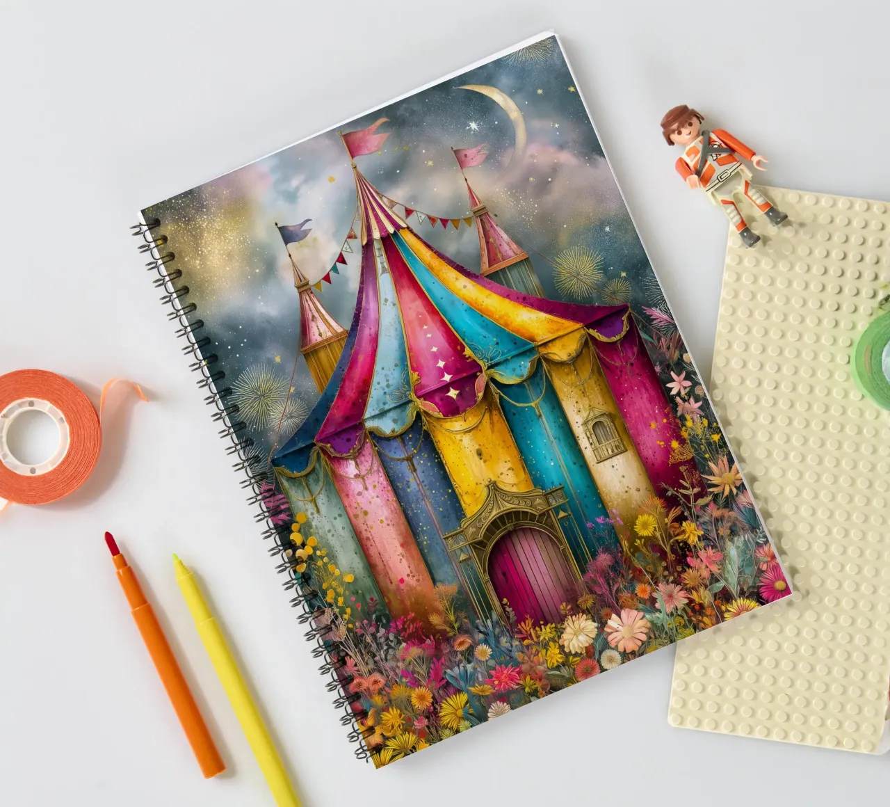 Circus spiral notebook by Justyna Jaszke JBJart