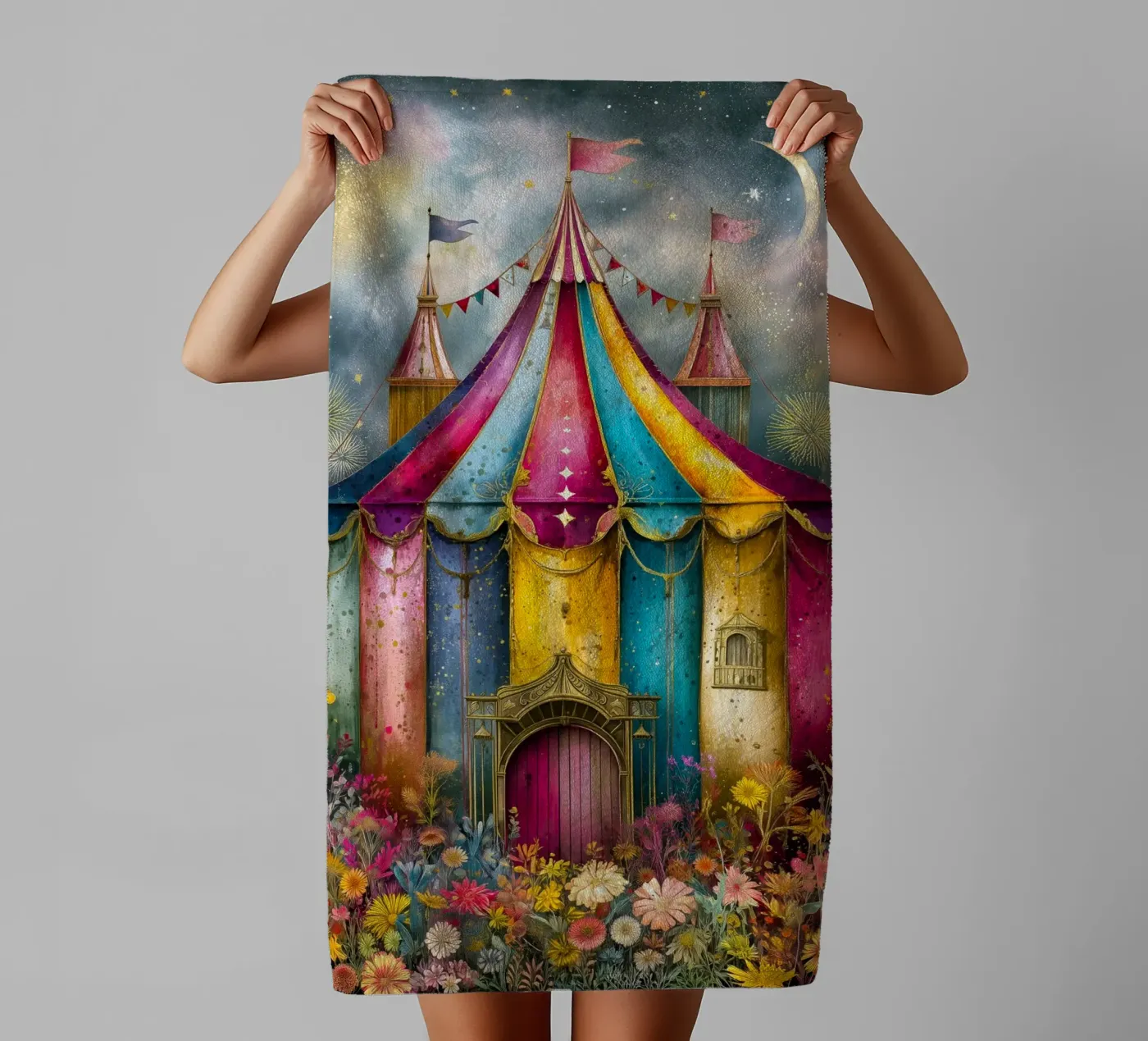 Cirque serviette de bain de Justyna Jaszke JBJart