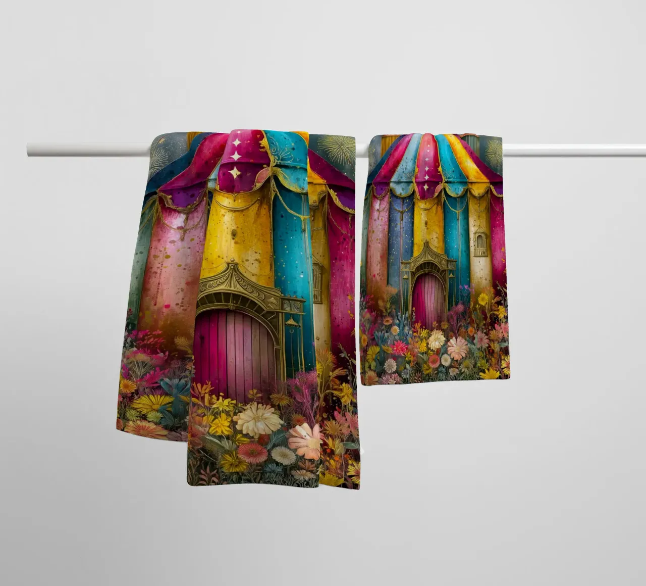 Circus badhanddoek van Justyna Jaszke JBJart