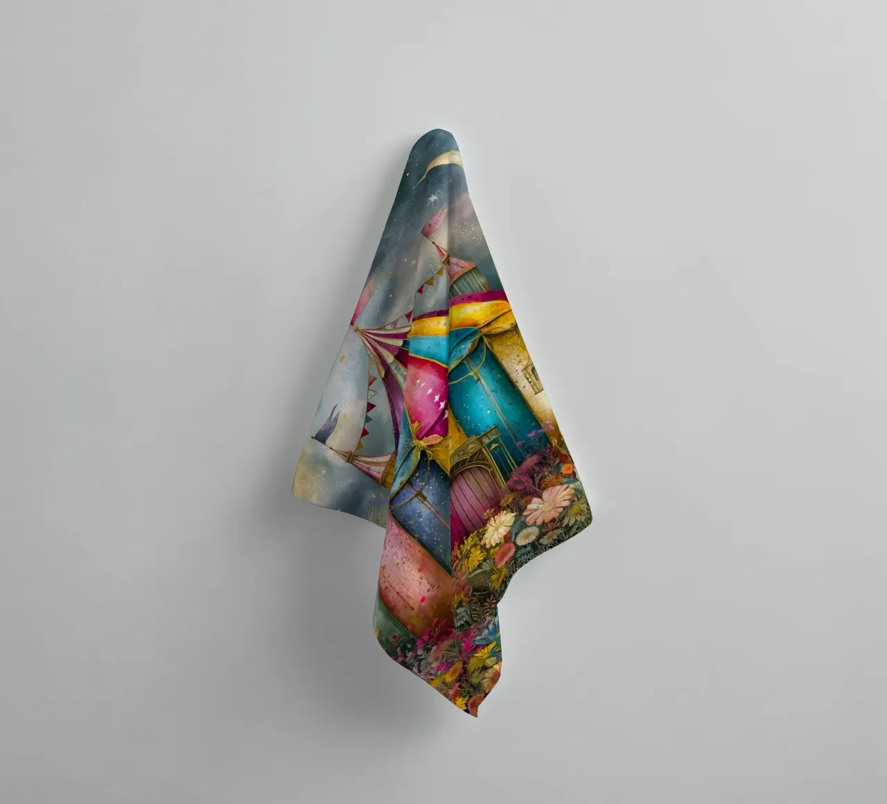 Circus badhanddoek van Justyna Jaszke JBJart