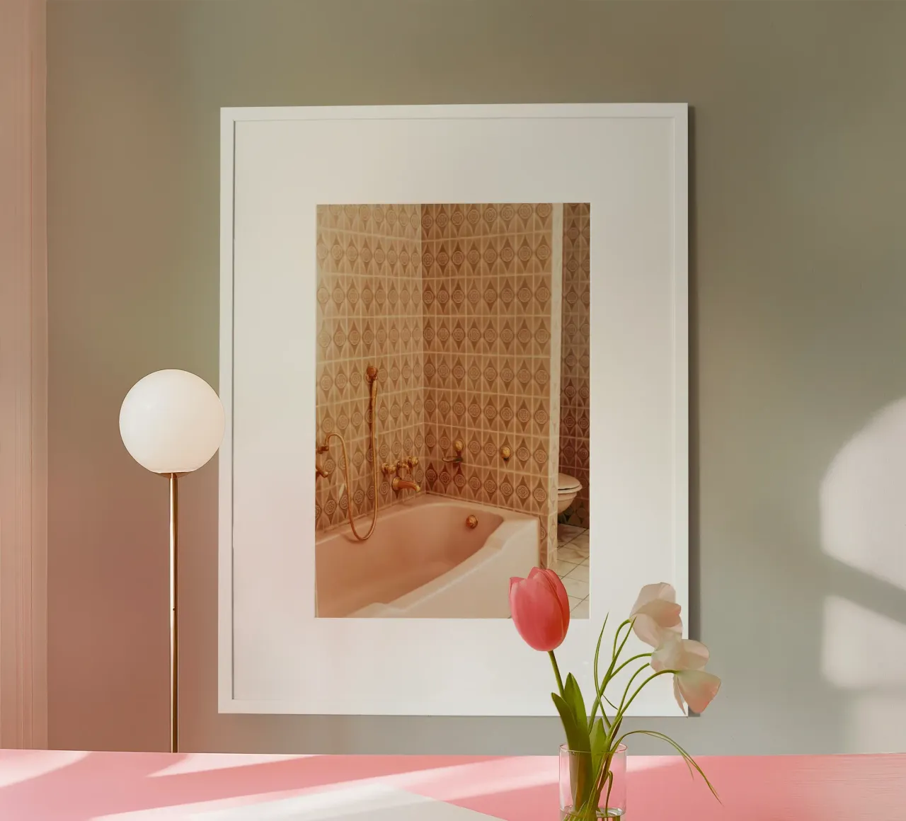 Pink And Golden Sink poster da Sebastian Hilgetag
