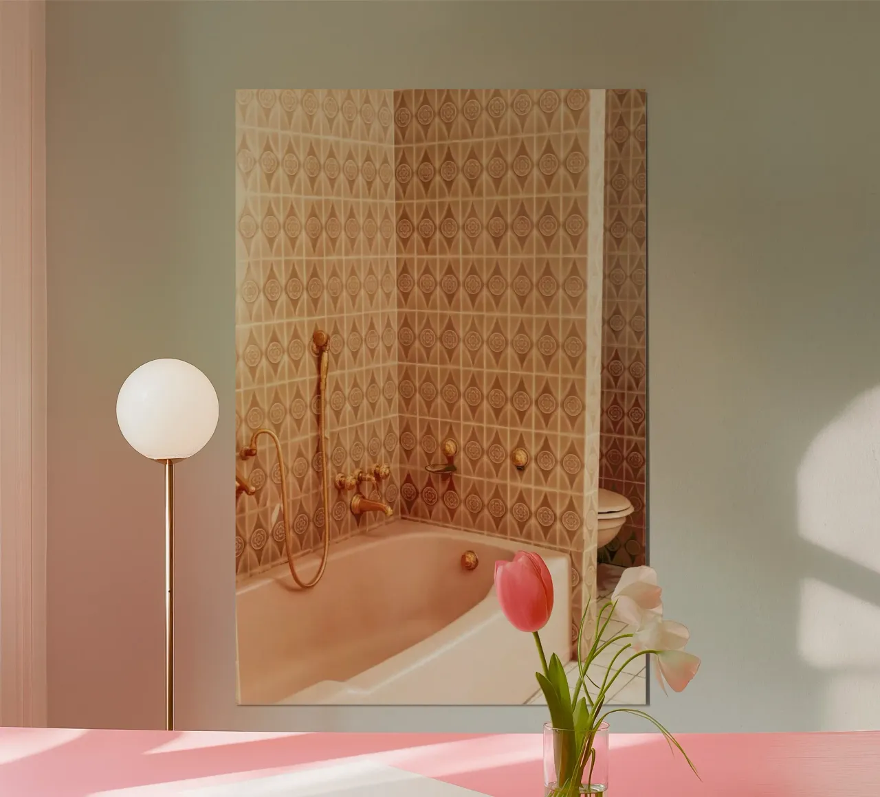 Pink And Golden Sink poster da Sebastian Hilgetag