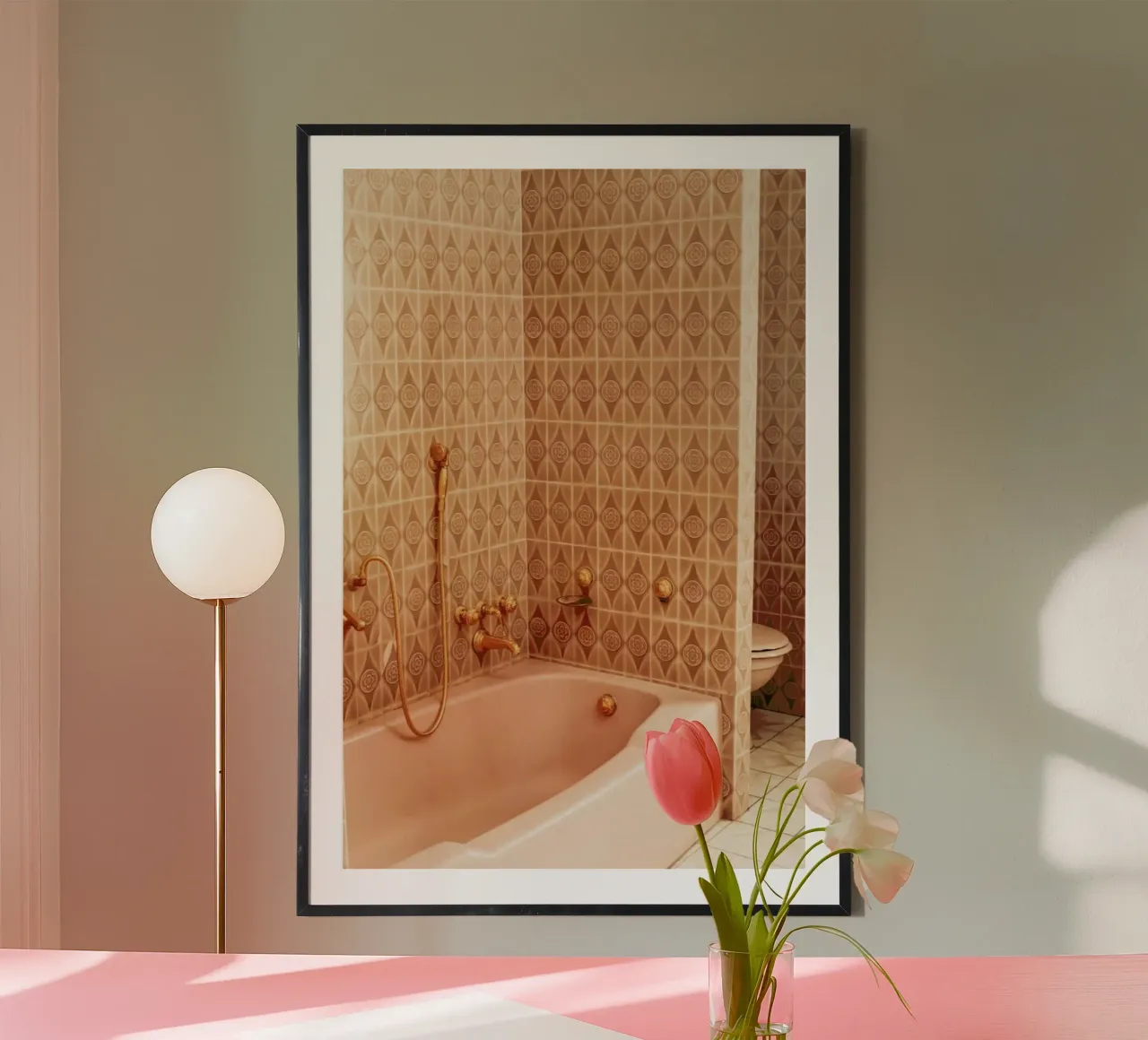 Pink And Golden Sink poster da Sebastian Hilgetag