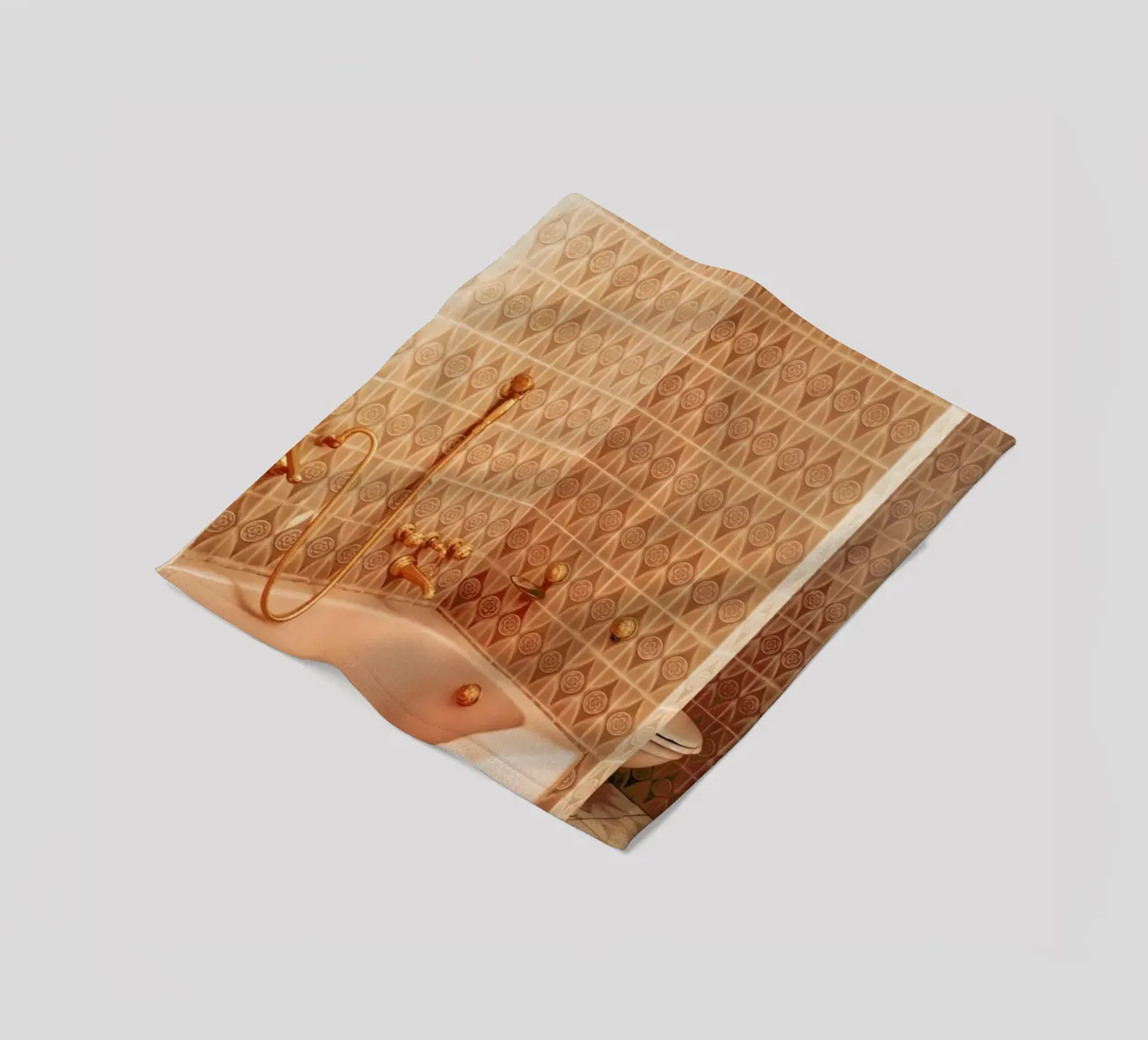 Pink And Golden Sink coperta in pile da Sebastian Hilgetag
