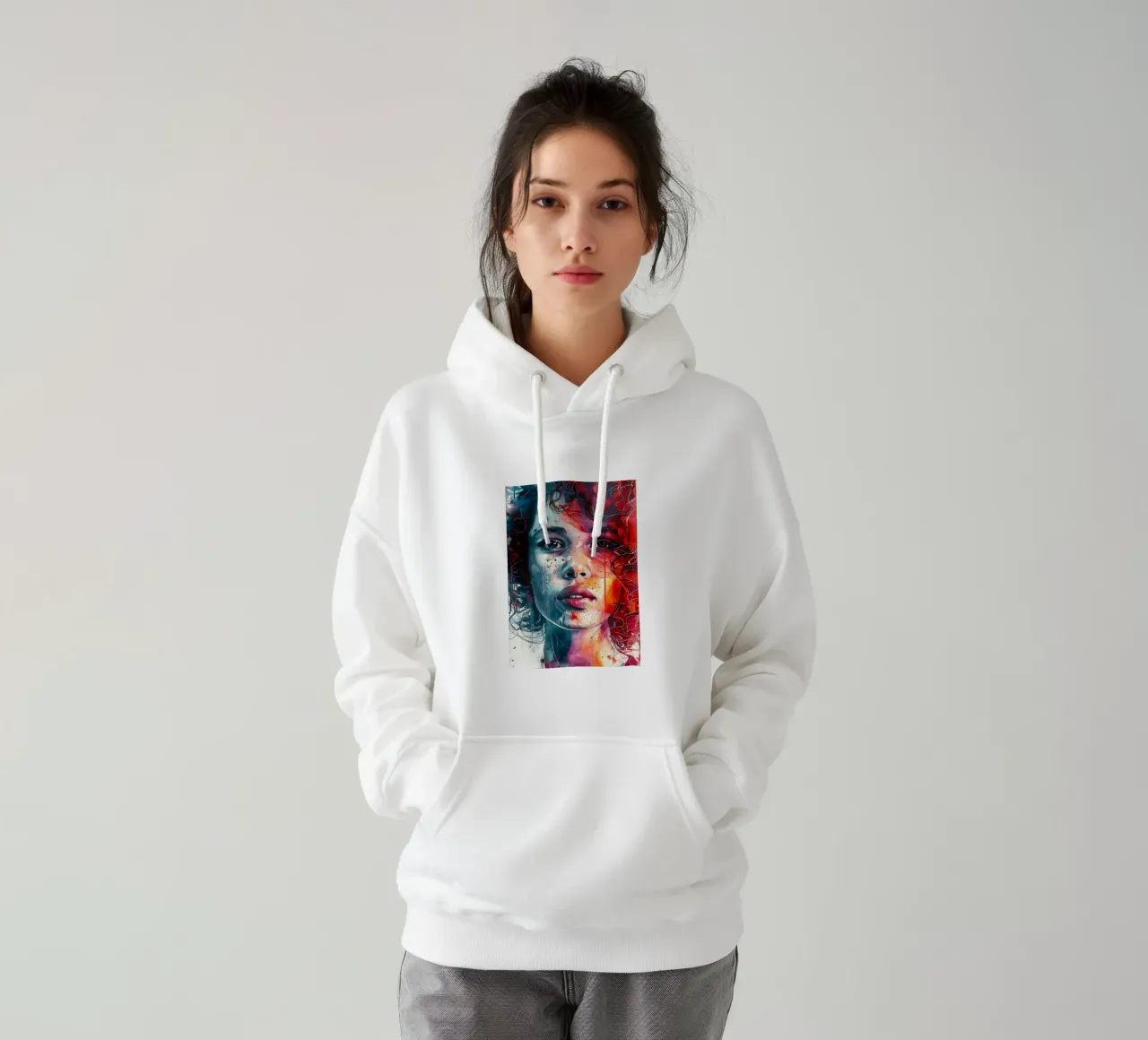 Portrait of Sofia hoodie by Justyna Jaszke JBJart