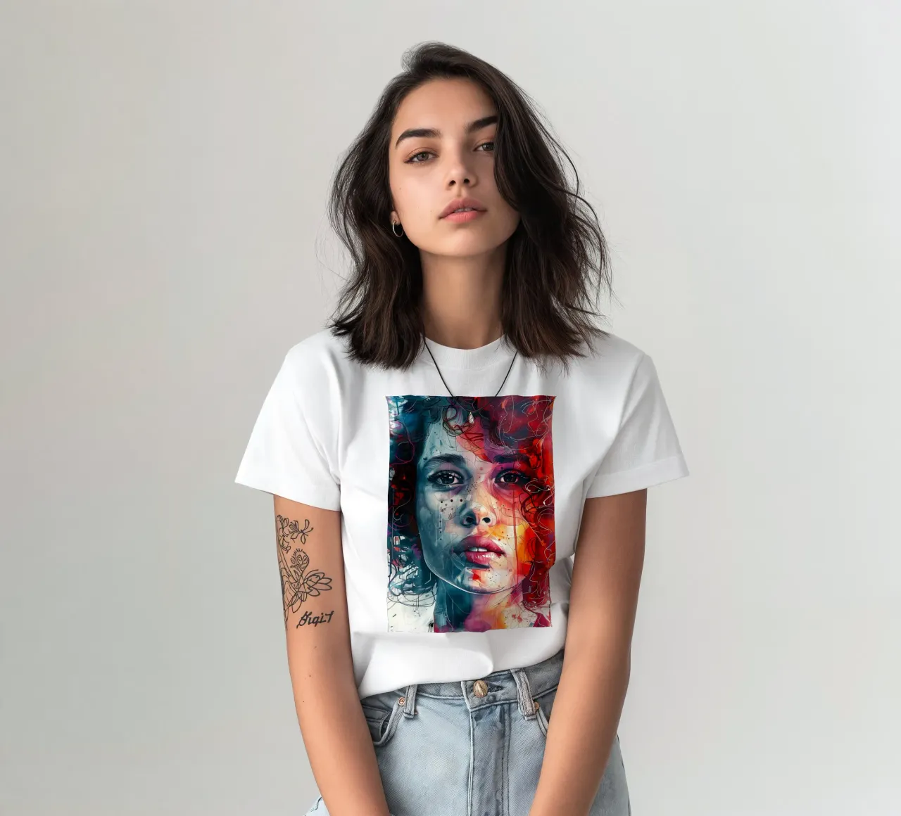 Portrait of Sofia t-shirt by Justyna Jaszke JBJart