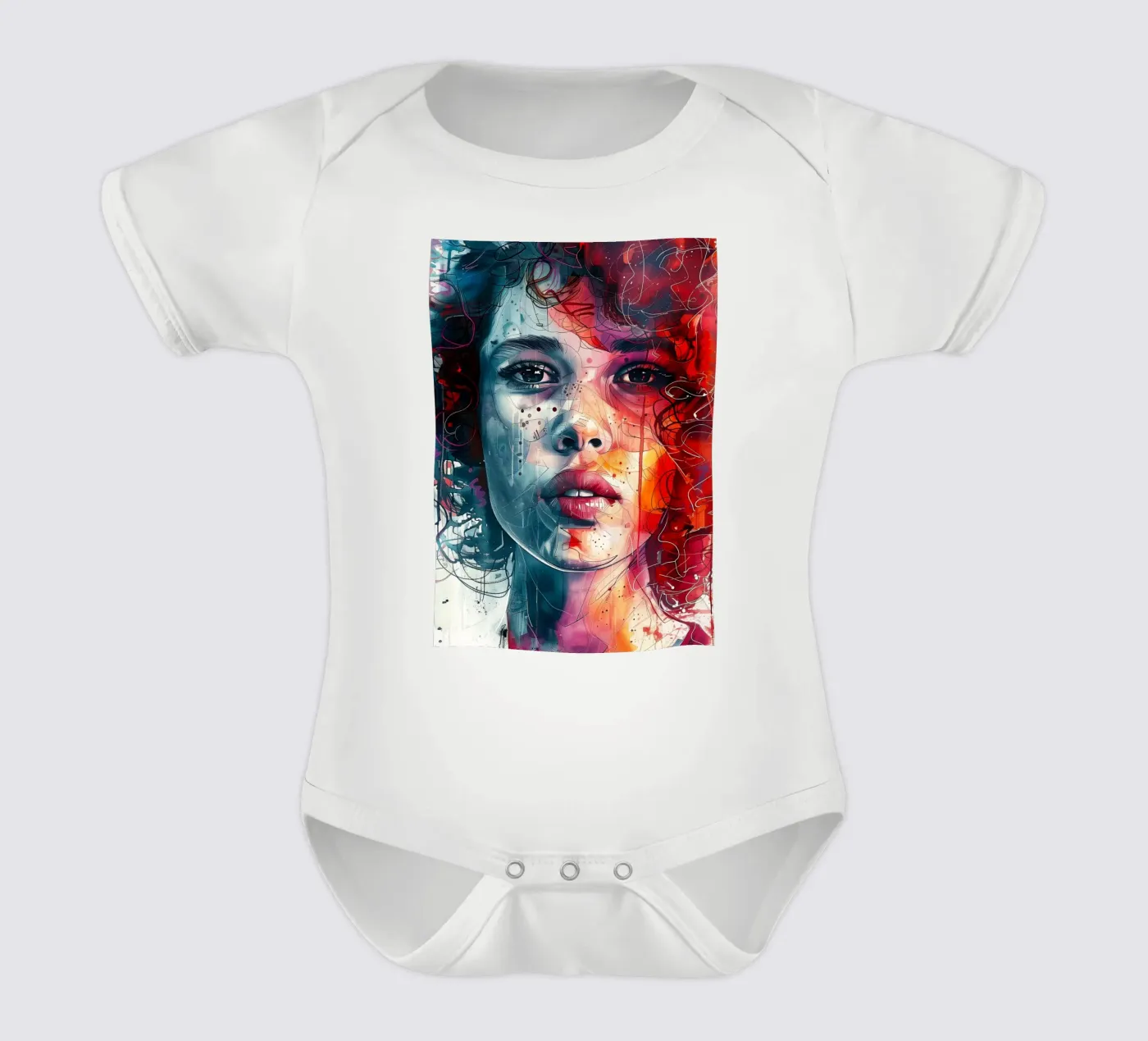 Portrait of Sofia Kurzarm Babybody von Justyna Jaszke JBJart