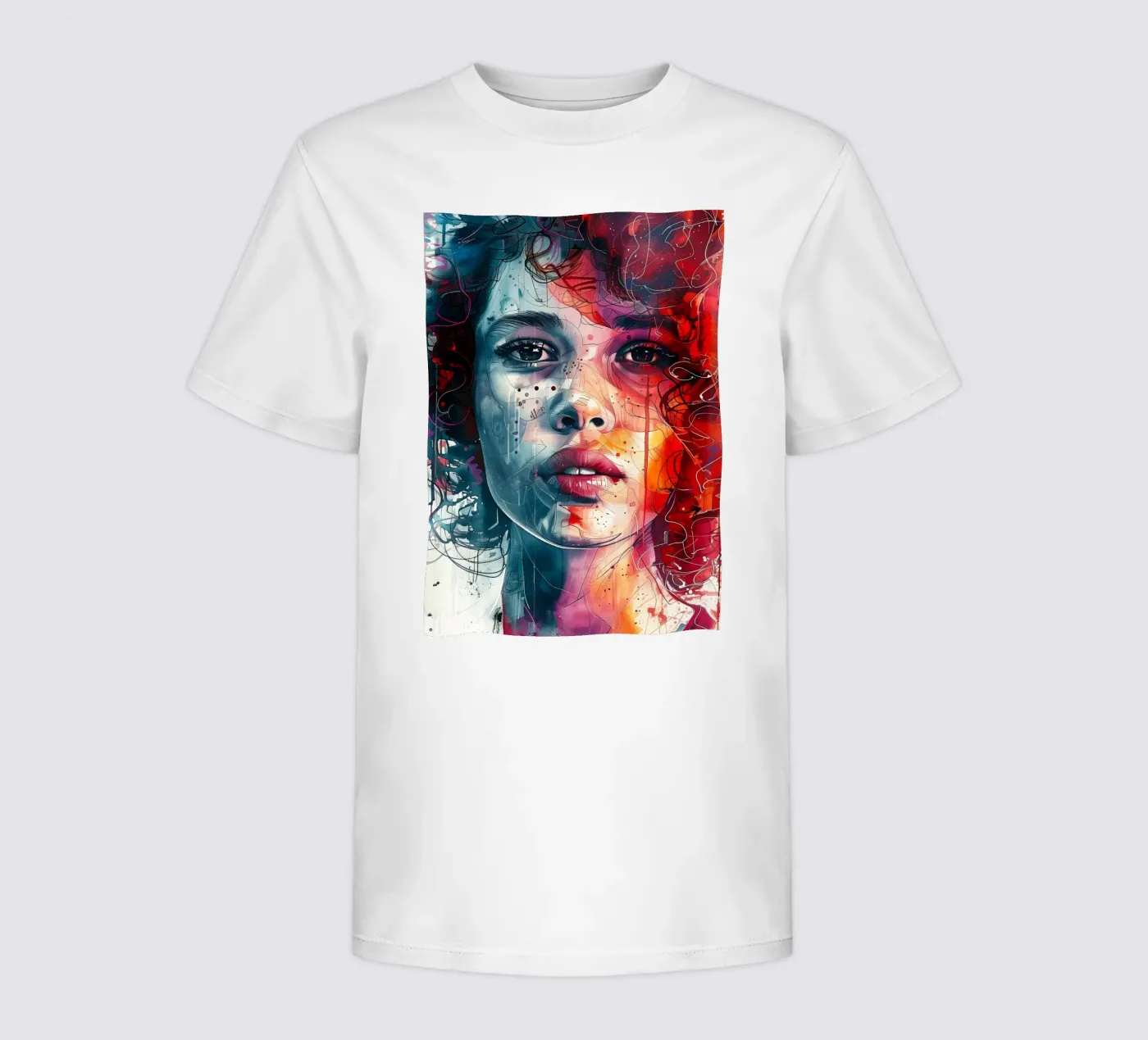 Portret van Sofia kinder t-shirt van Justyna Jaszke JBJart