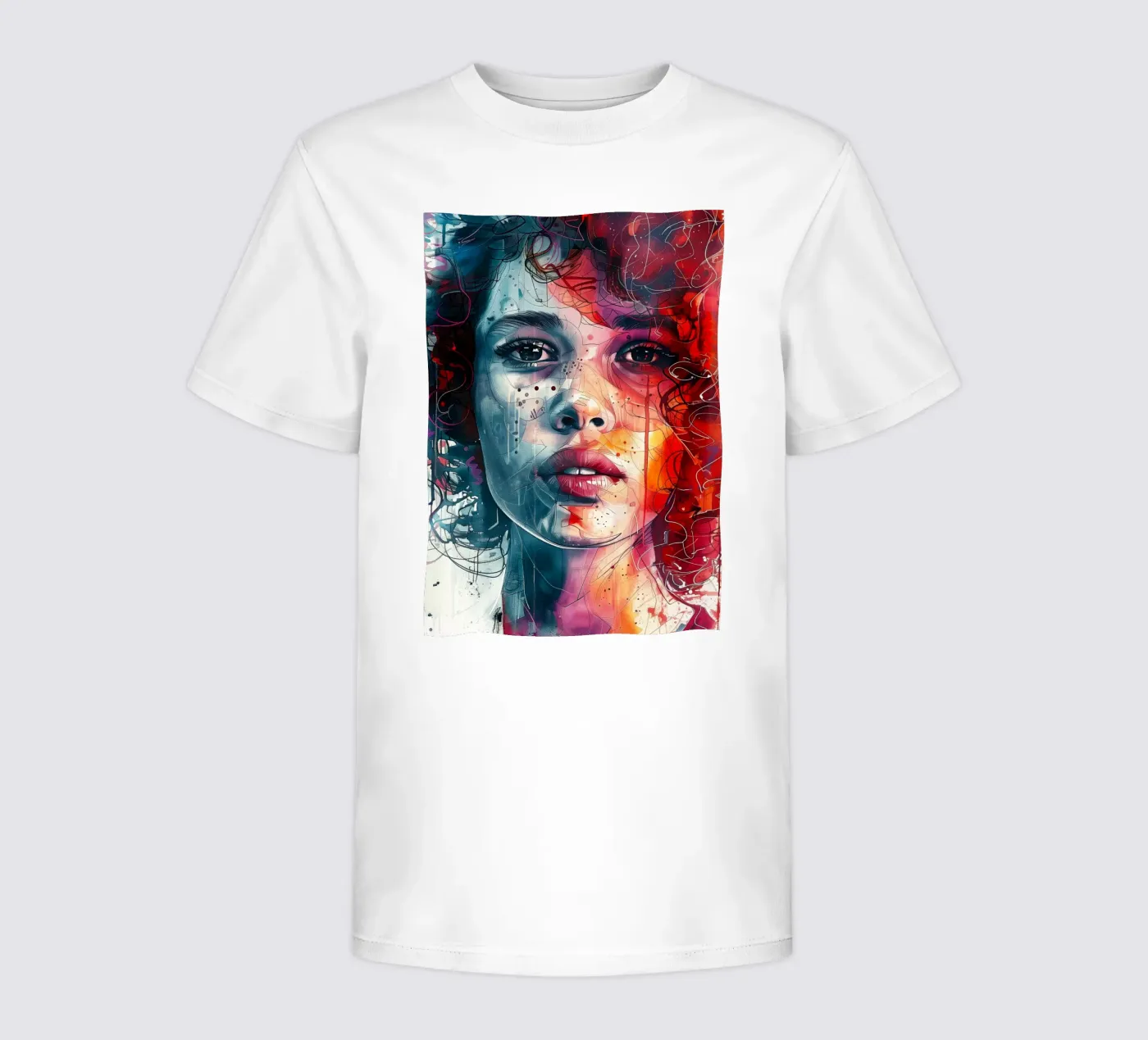 Portret van Sofia kinder t-shirt van Justyna Jaszke JBJart