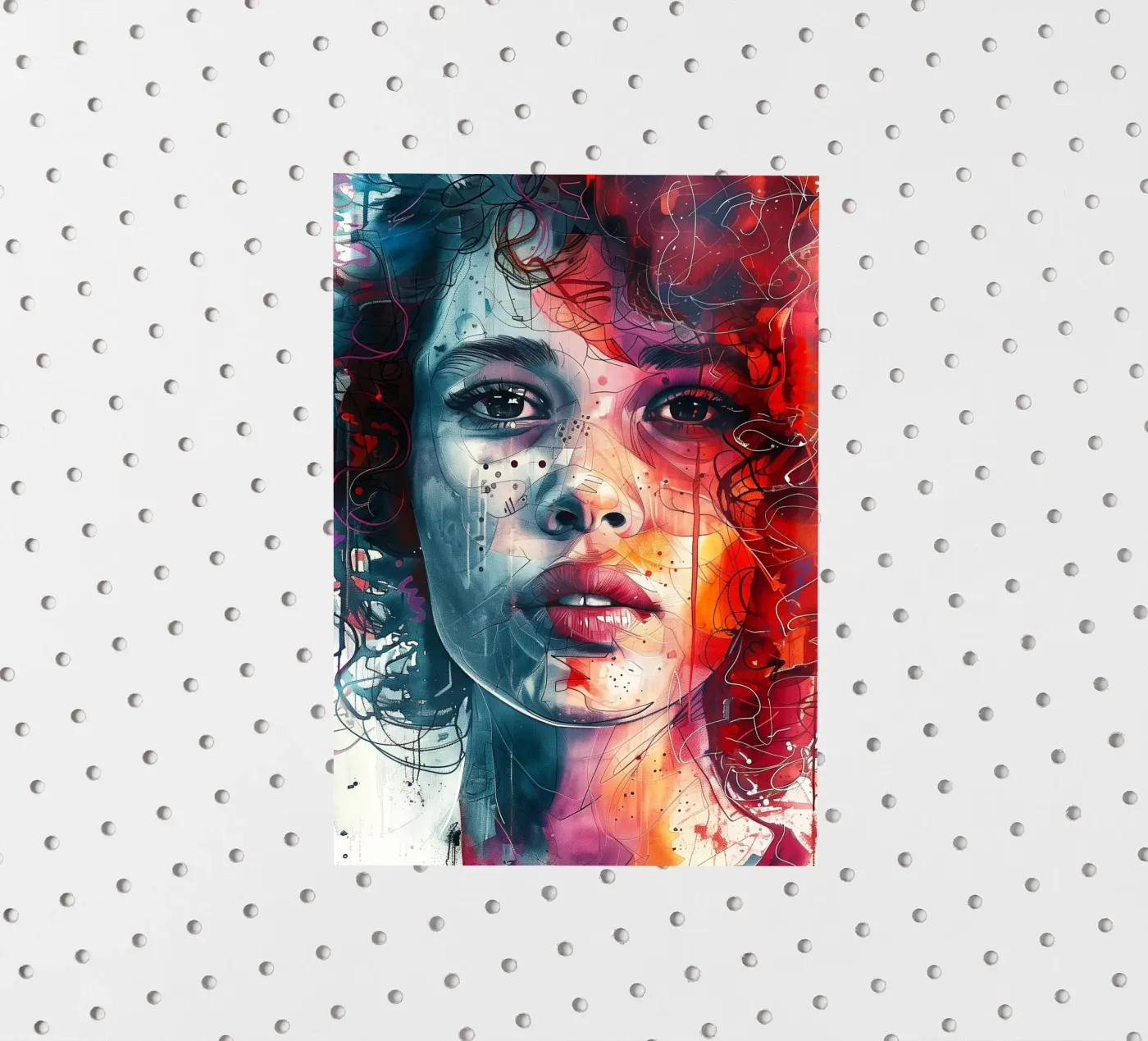 Portret van Sofia sticker van Justyna Jaszke JBJart