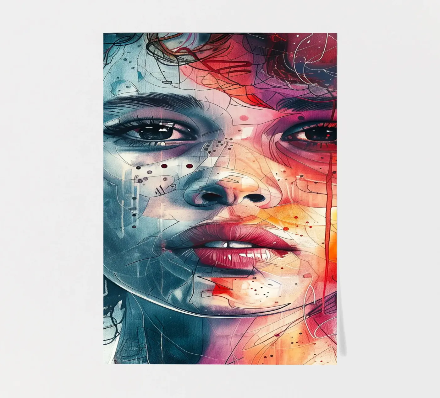 Portret van Sofia stickervel van Justyna Jaszke JBJart