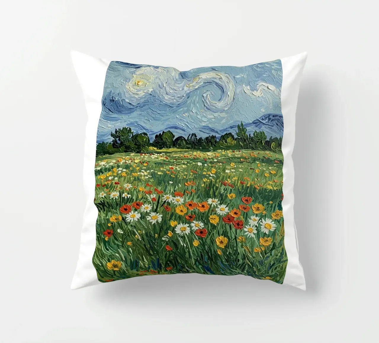 vue nocturne dans un jardin de fleurs coussin de Piper Shop Oke