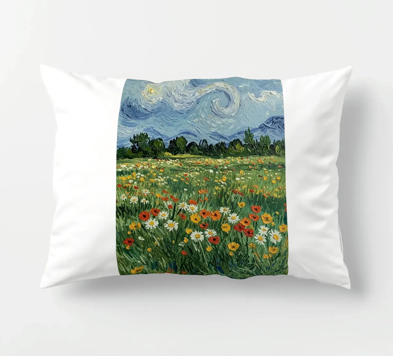 vue nocturne dans un jardin de fleurs coussin de Piper Shop Oke