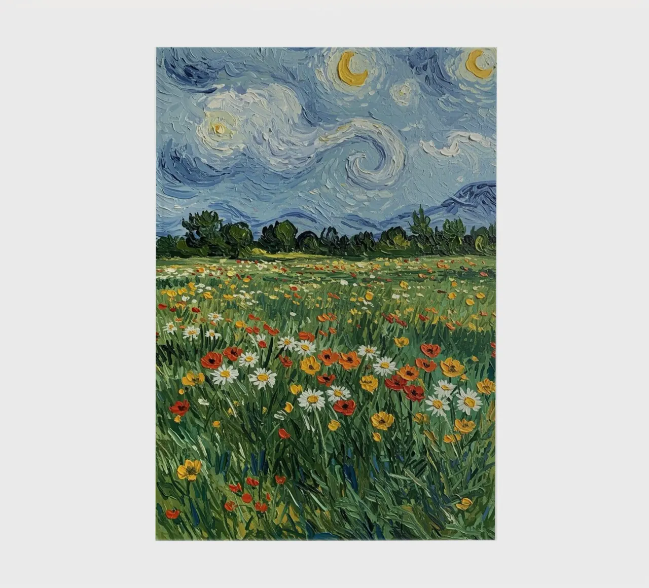 vue nocturne dans un jardin de fleurs carnet de notes de Piper Shop Oke