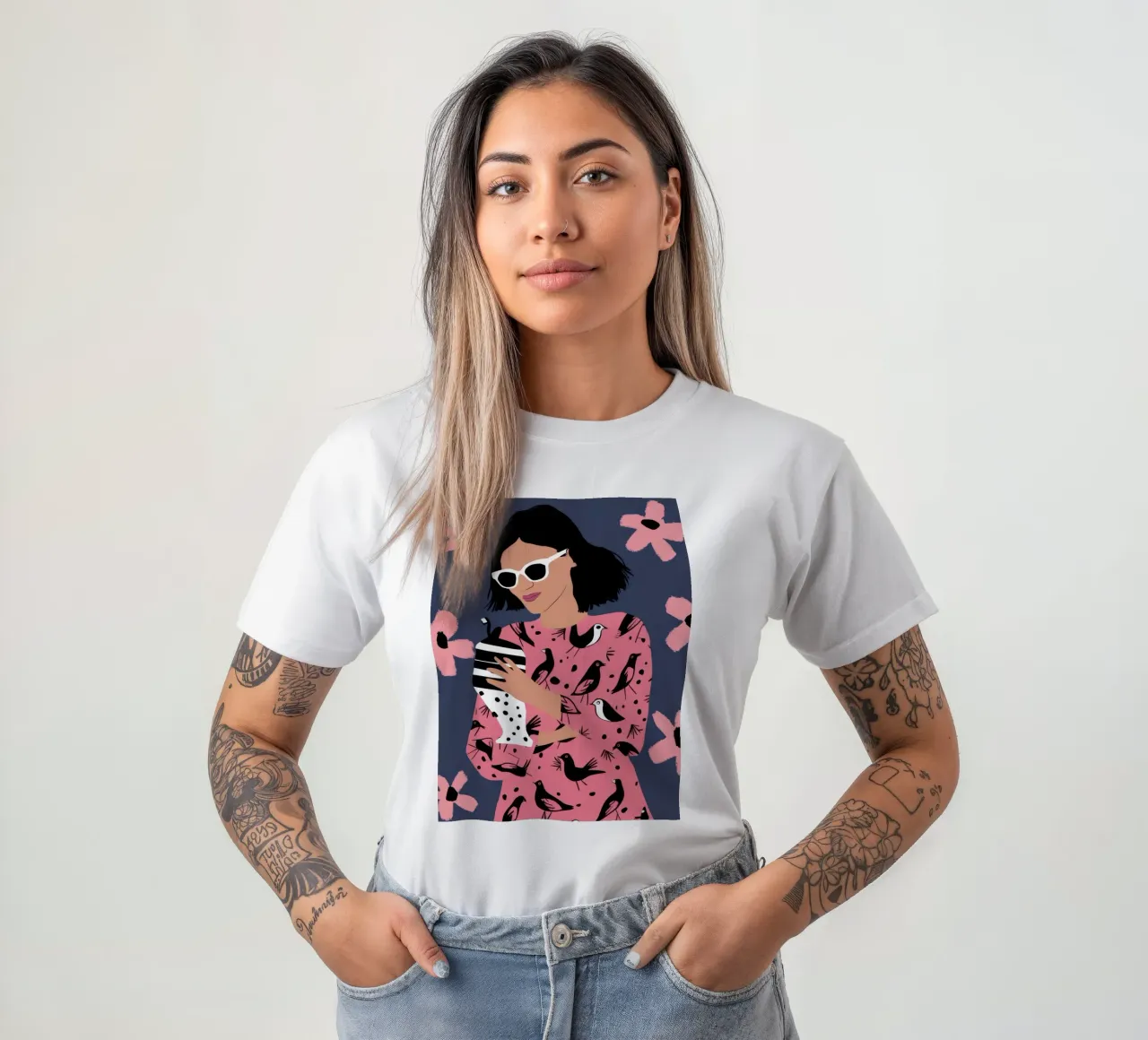 Camicetta maculata Phone t-shirt da Peak Delusion