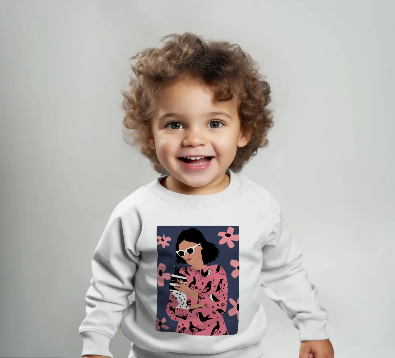 Gevlekte Blouse Telefoon baby sweatshirt van Peak Delusion