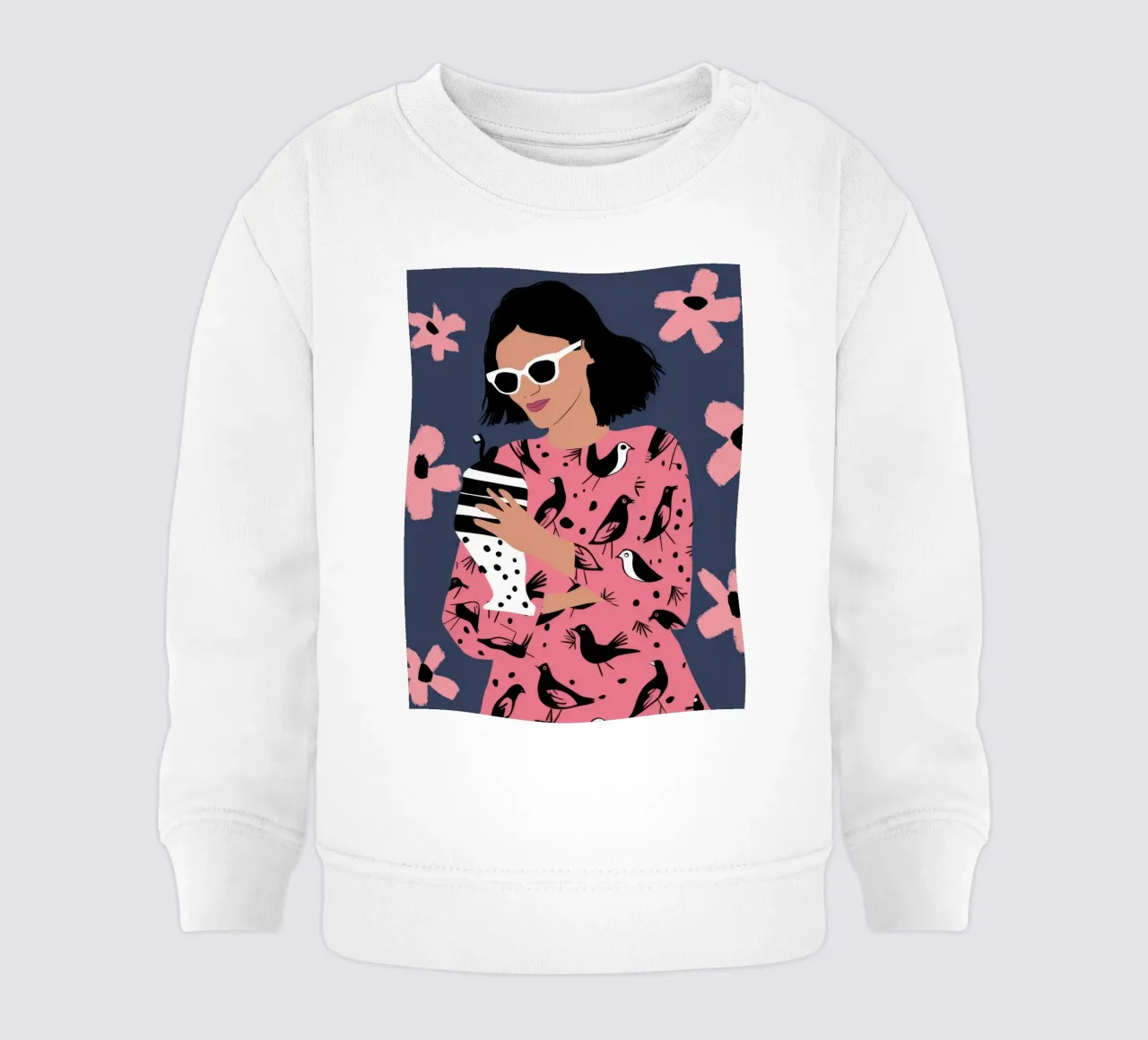 Gepunktete Bluse Telefon Baby Sweatshirt von Peak Delusion