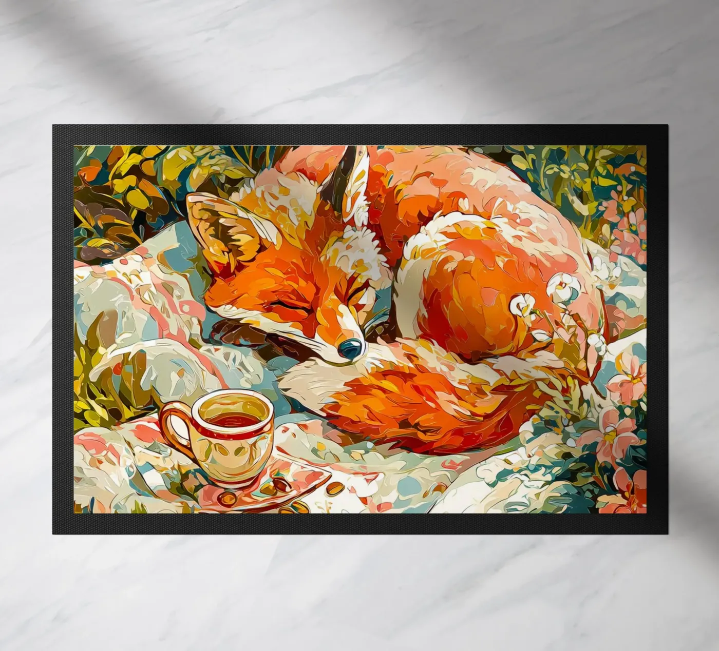 Fox doormat by Justyna Jaszke JBJart