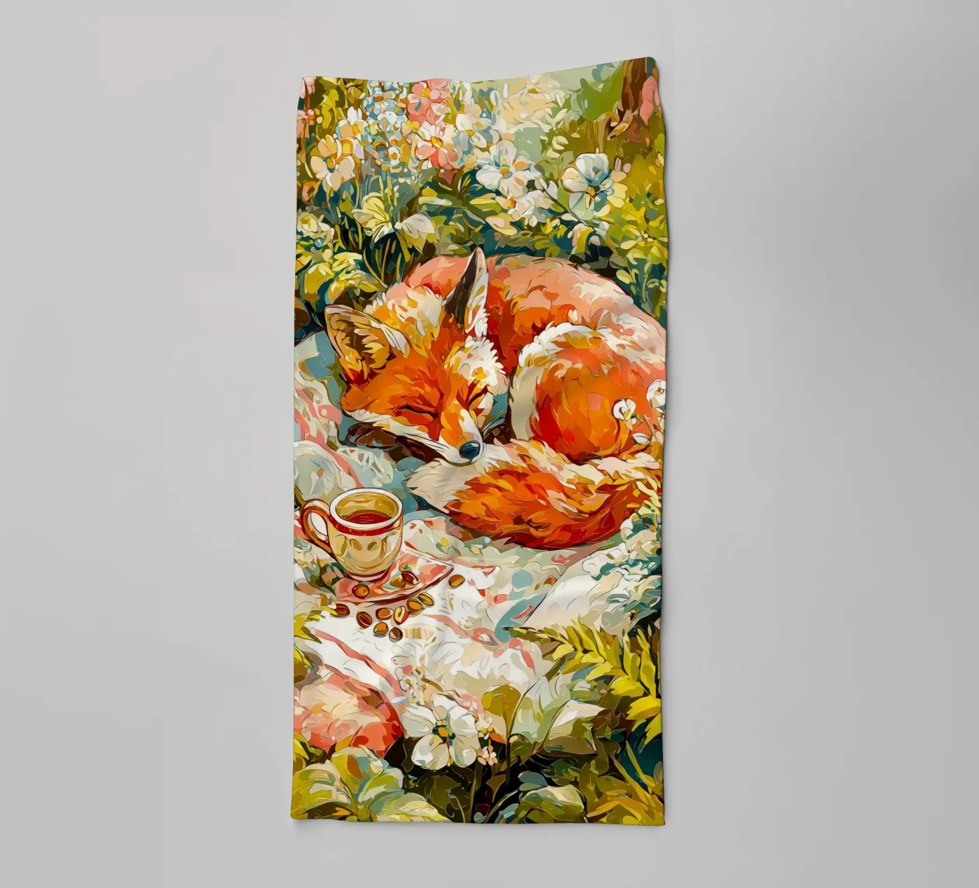 Fox badhanddoek van Justyna Jaszke JBJart