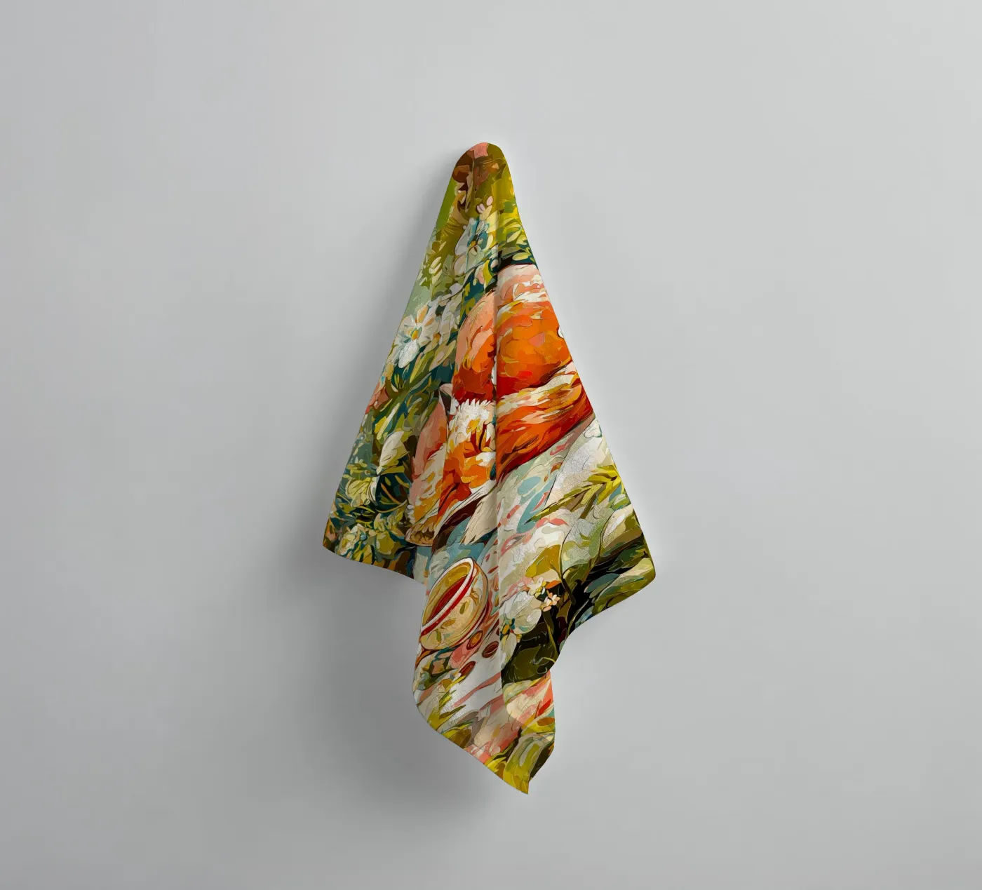 Fox badhanddoek van Justyna Jaszke JBJart