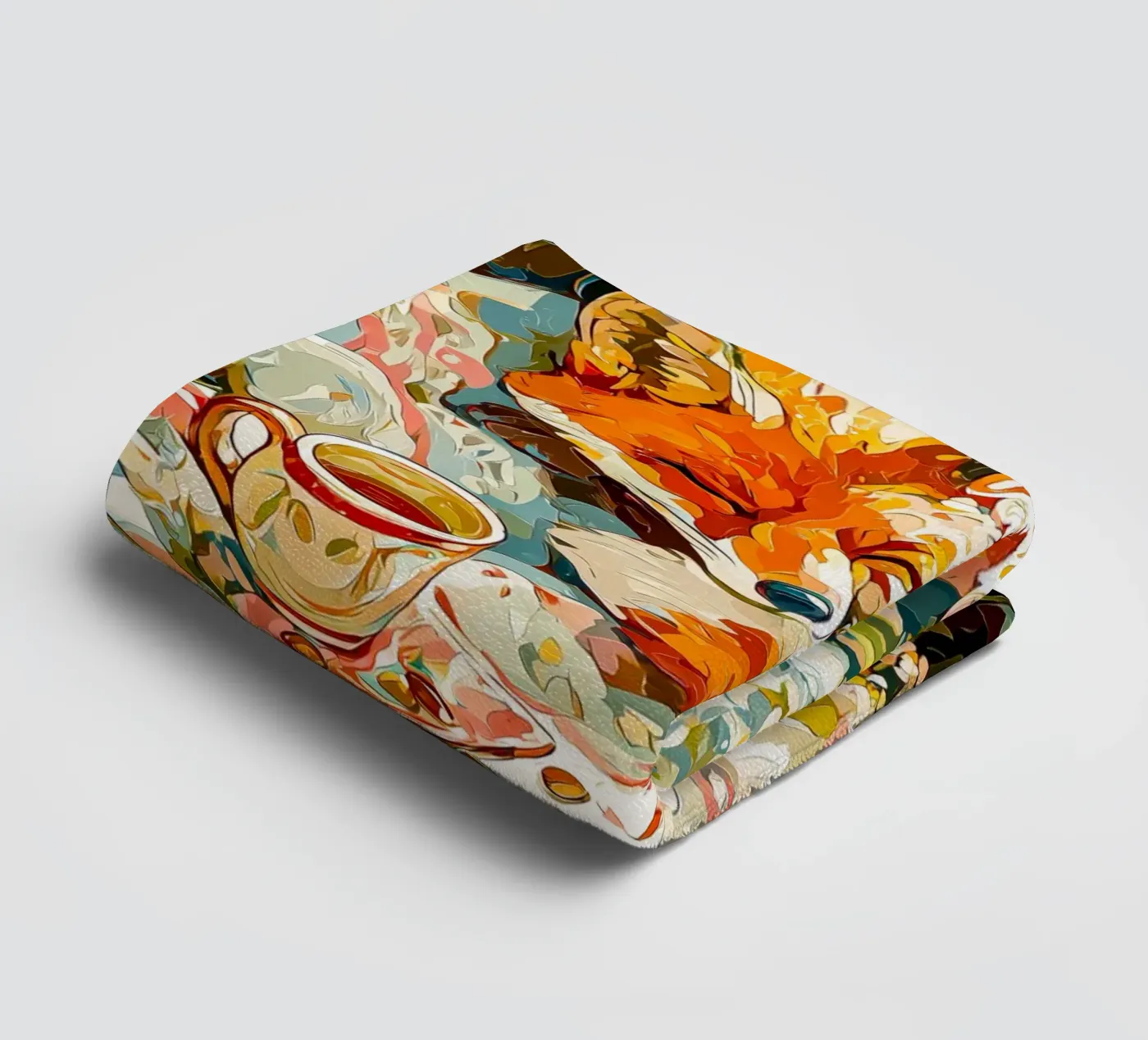 Fox badhanddoek van Justyna Jaszke JBJart