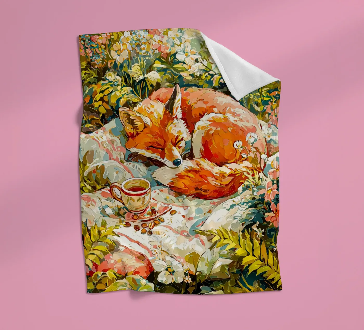 Fuchs Fleecedecke von Justyna Jaszke JBJart