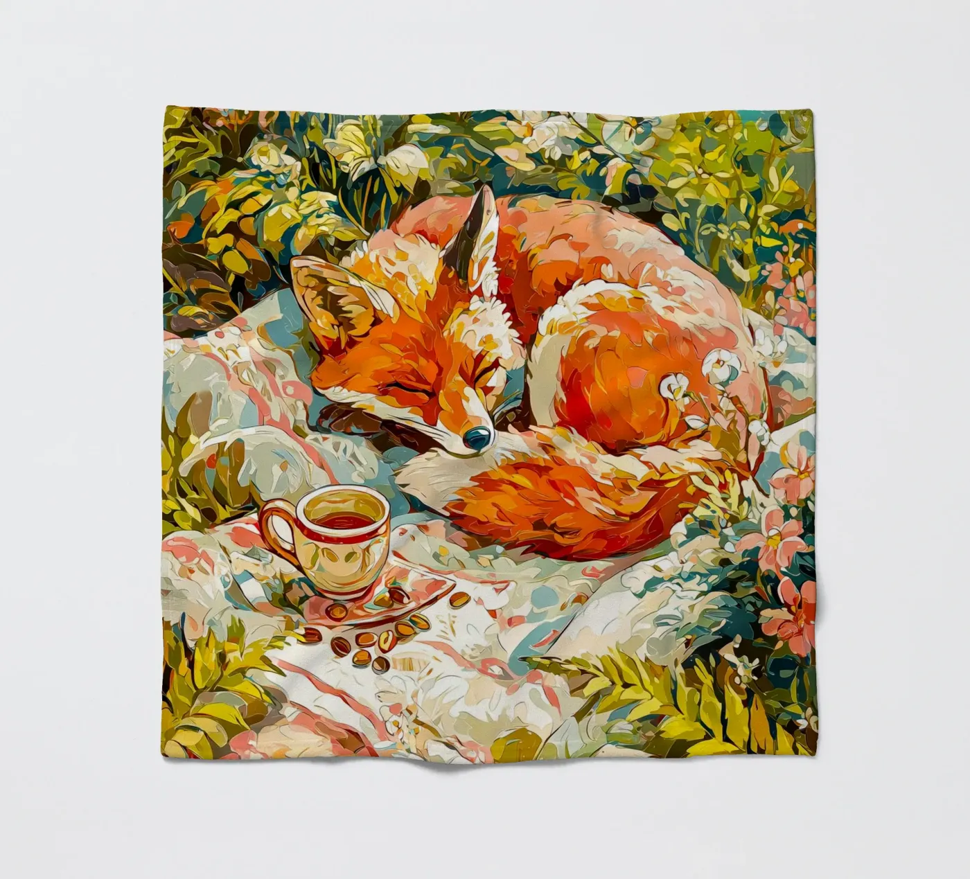 Fuchs Fleecedecke von Justyna Jaszke JBJart