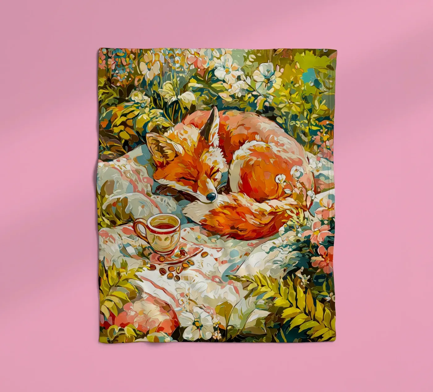 Fuchs Fleecedecke von Justyna Jaszke JBJart