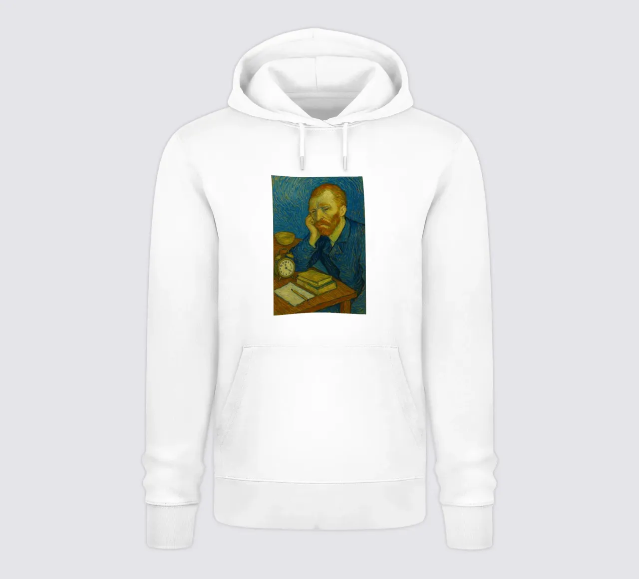 raffigura un uomo seduto felpa con cappuccio da Piper Shop Oke