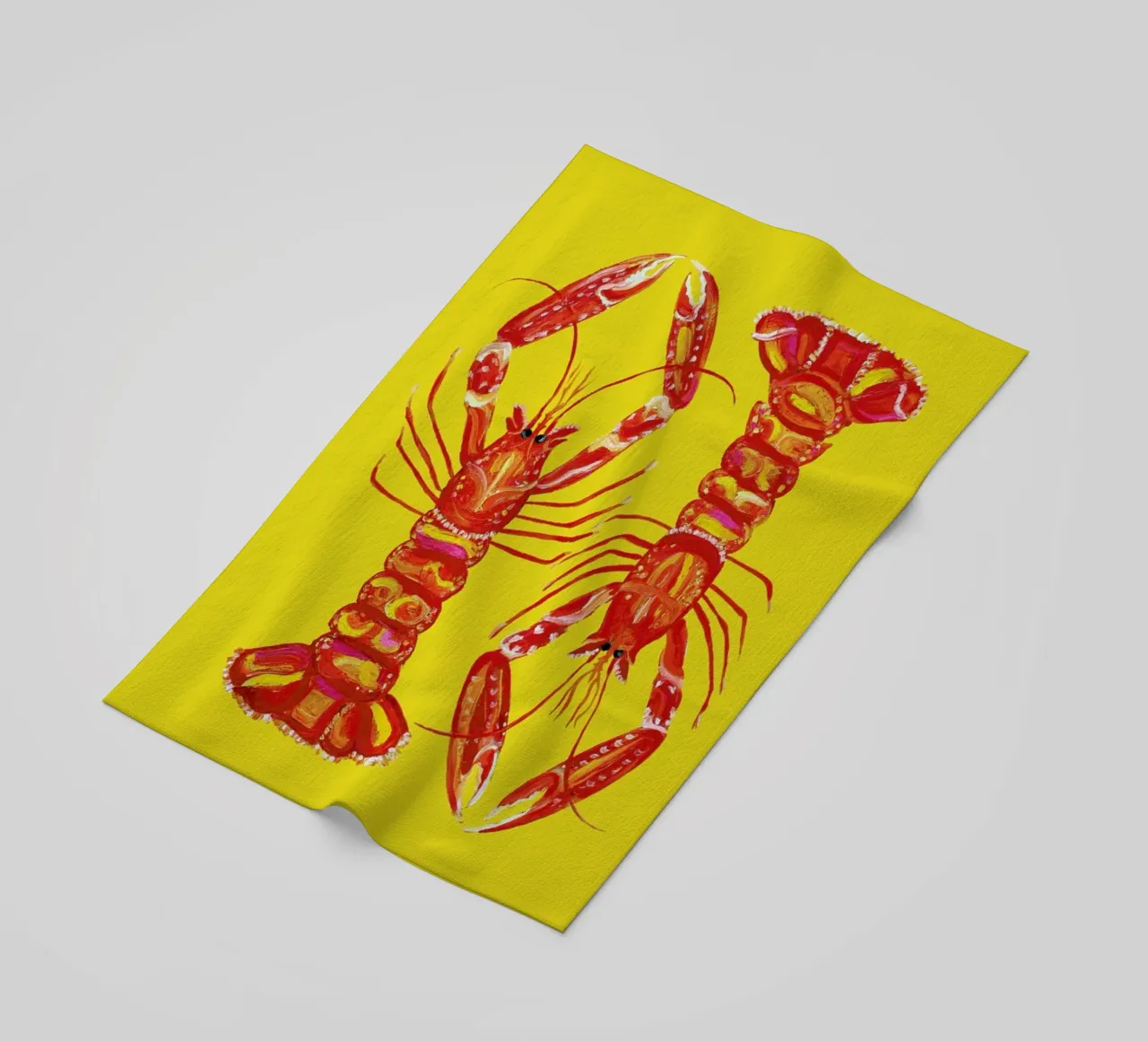 Langoustines On Yellow telo mare da Alice Straker