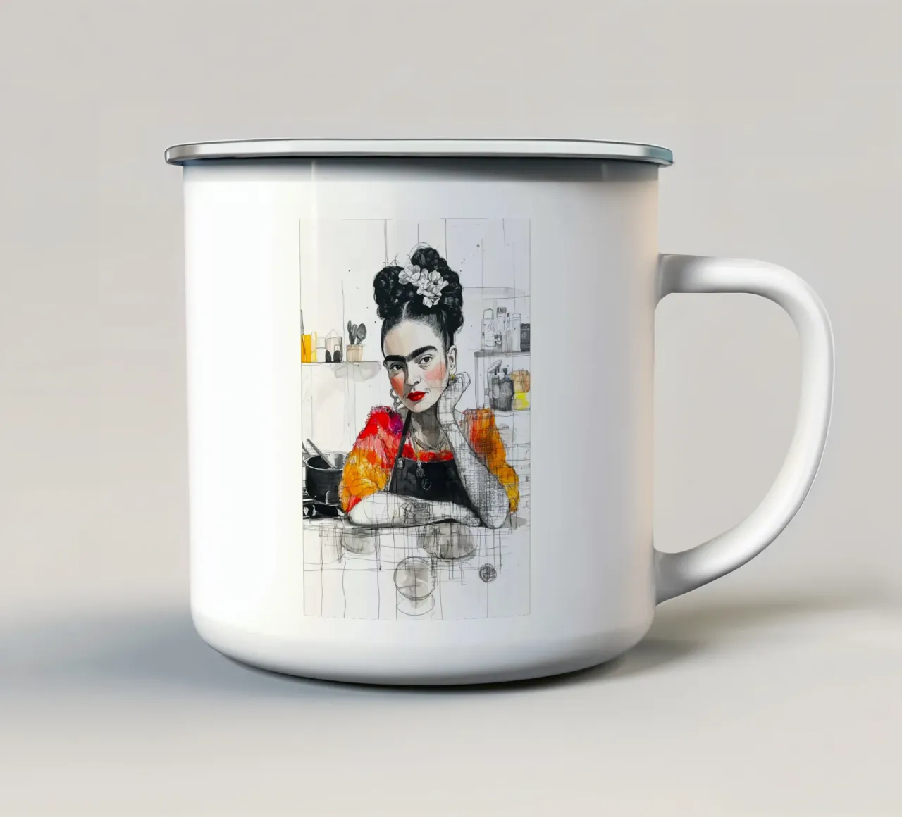 In cucina tazza in smalto da Justyna Jaszke JBJart