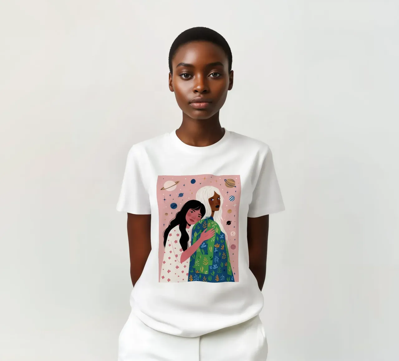 L'abbraccio gentile dell'amicizia t-shirt da Peak Delusion