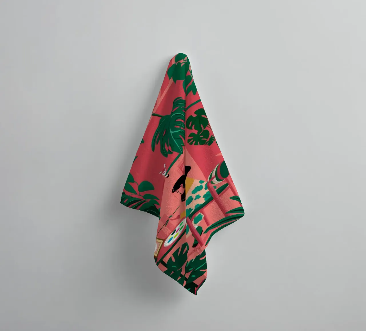 Indoor Jungle Repose towel by Peak Delusion
