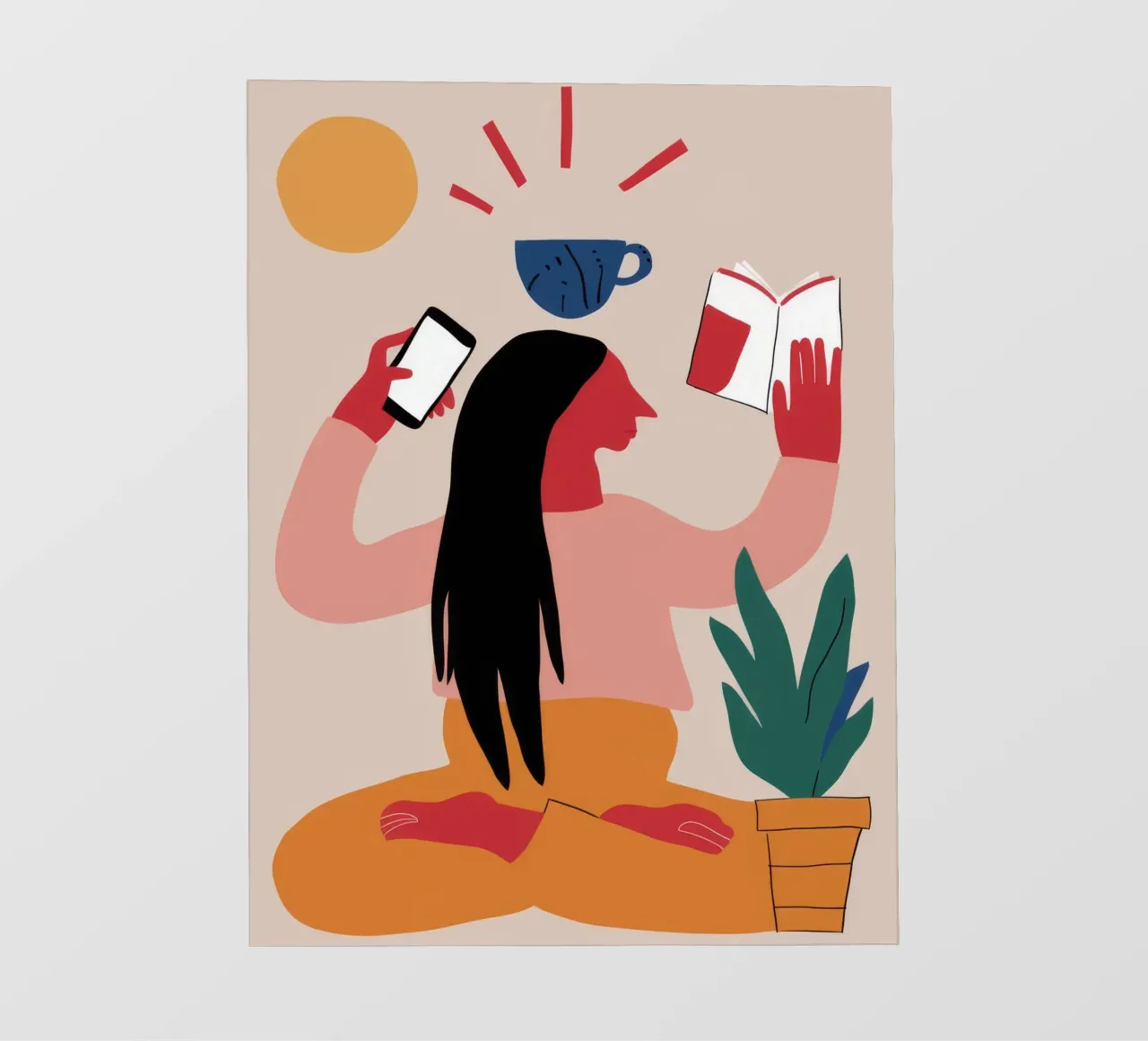 Caffè e felicità libraria telo in pvc da Peak Delusion