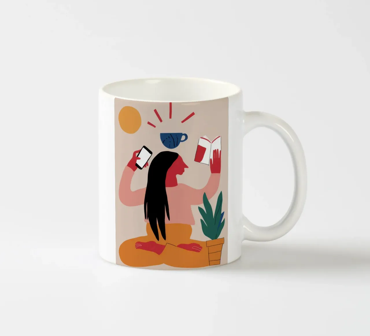 Caffè e felicità libraria tazza in ceramica da Peak Delusion