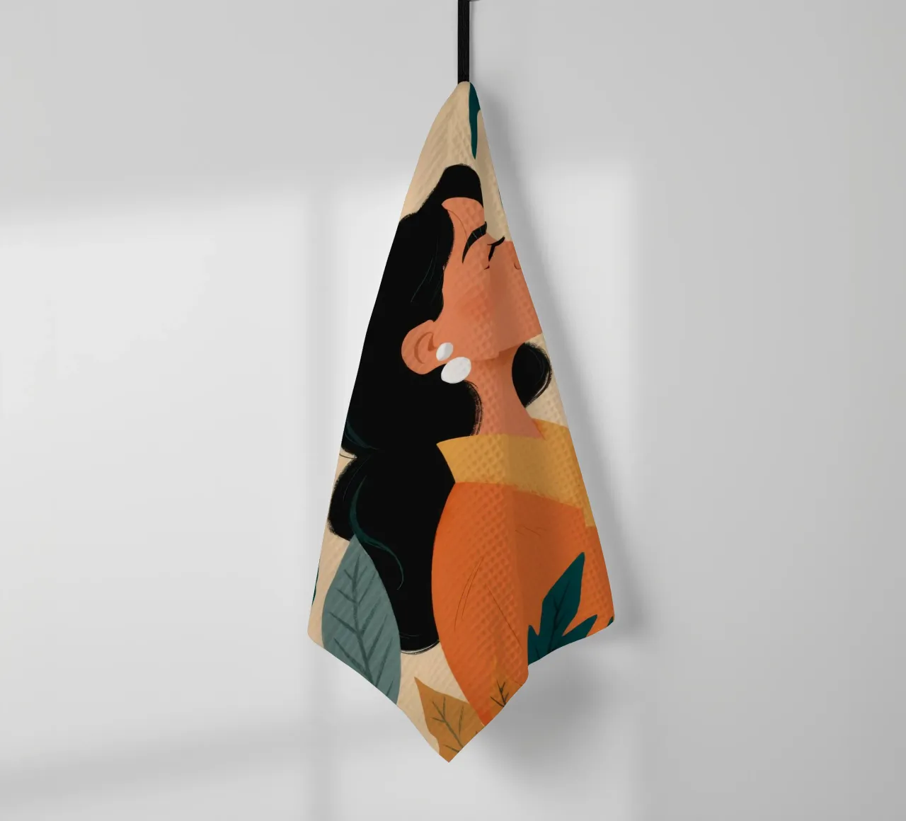 Orange Grove Contemplation tea towel by Peak Delusion