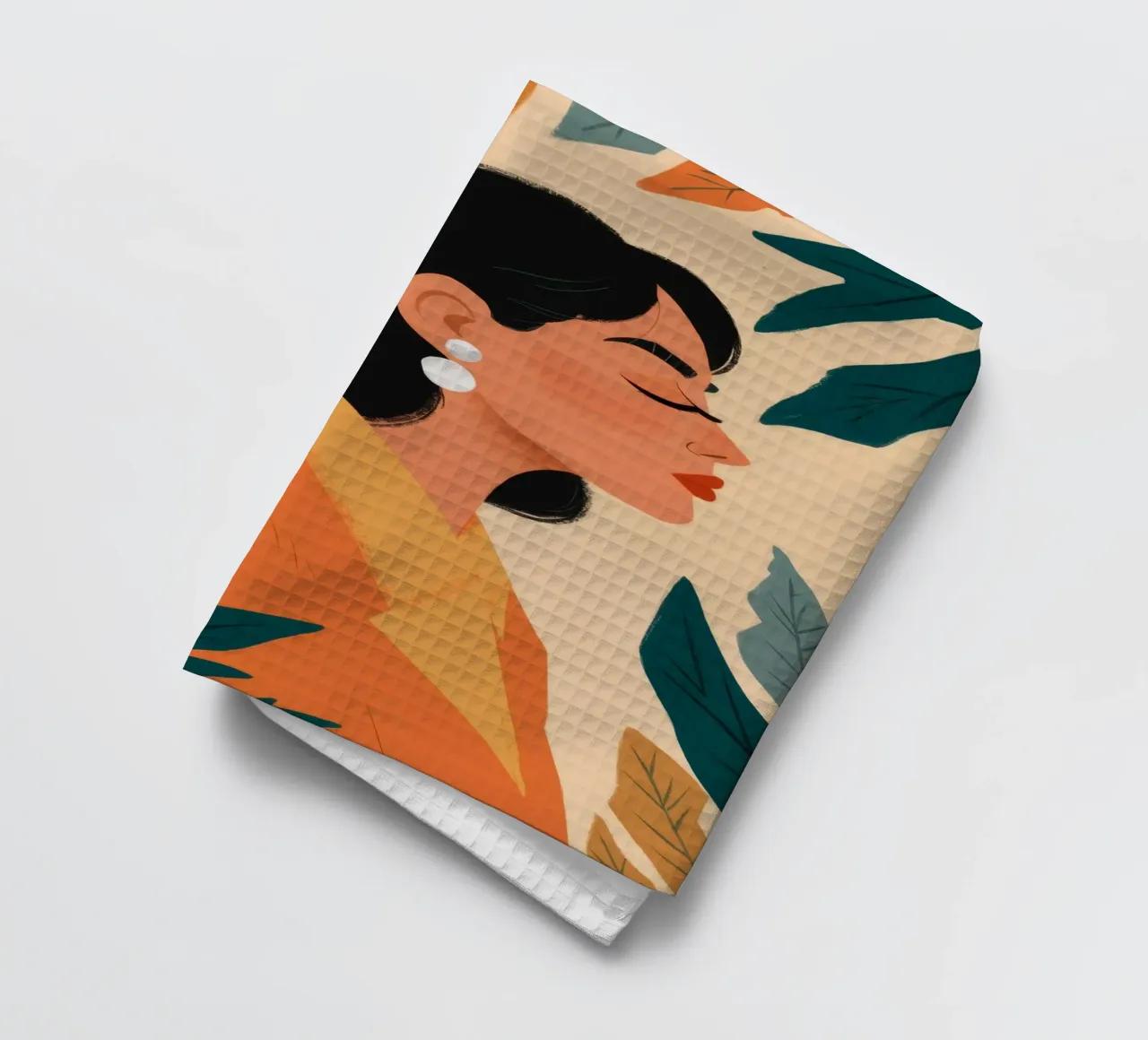 Orange Grove Contemplation tea towel by Peak Delusion