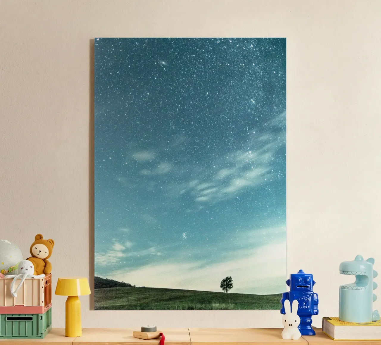 cielo stellato e calmo plexiglass da space words
